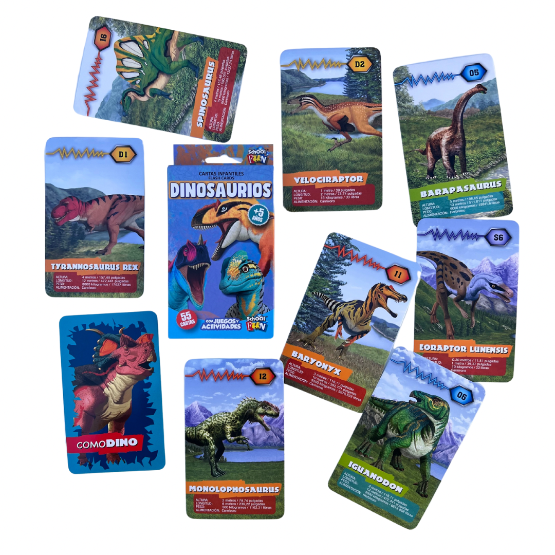Dinosaurios - Flash Cards School Fun