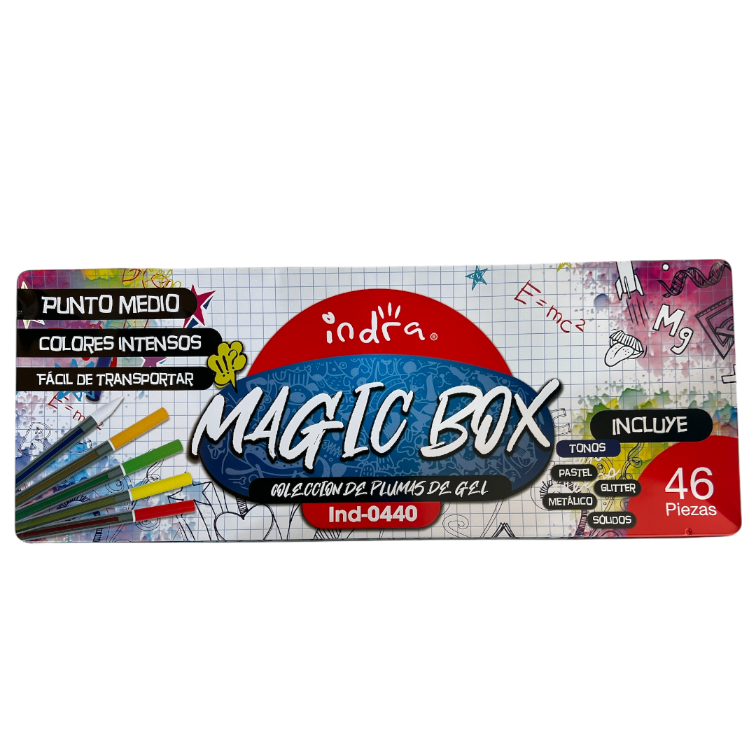 Set de 46 plumas de gel - MAGIC BOX