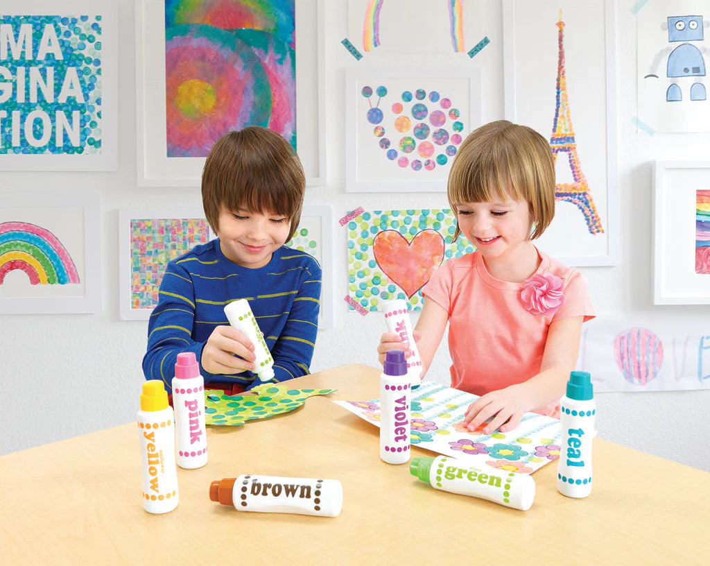 Marcadores de puntos brillantes en paquete de 6 - DO A DOT Brilliant dot markers