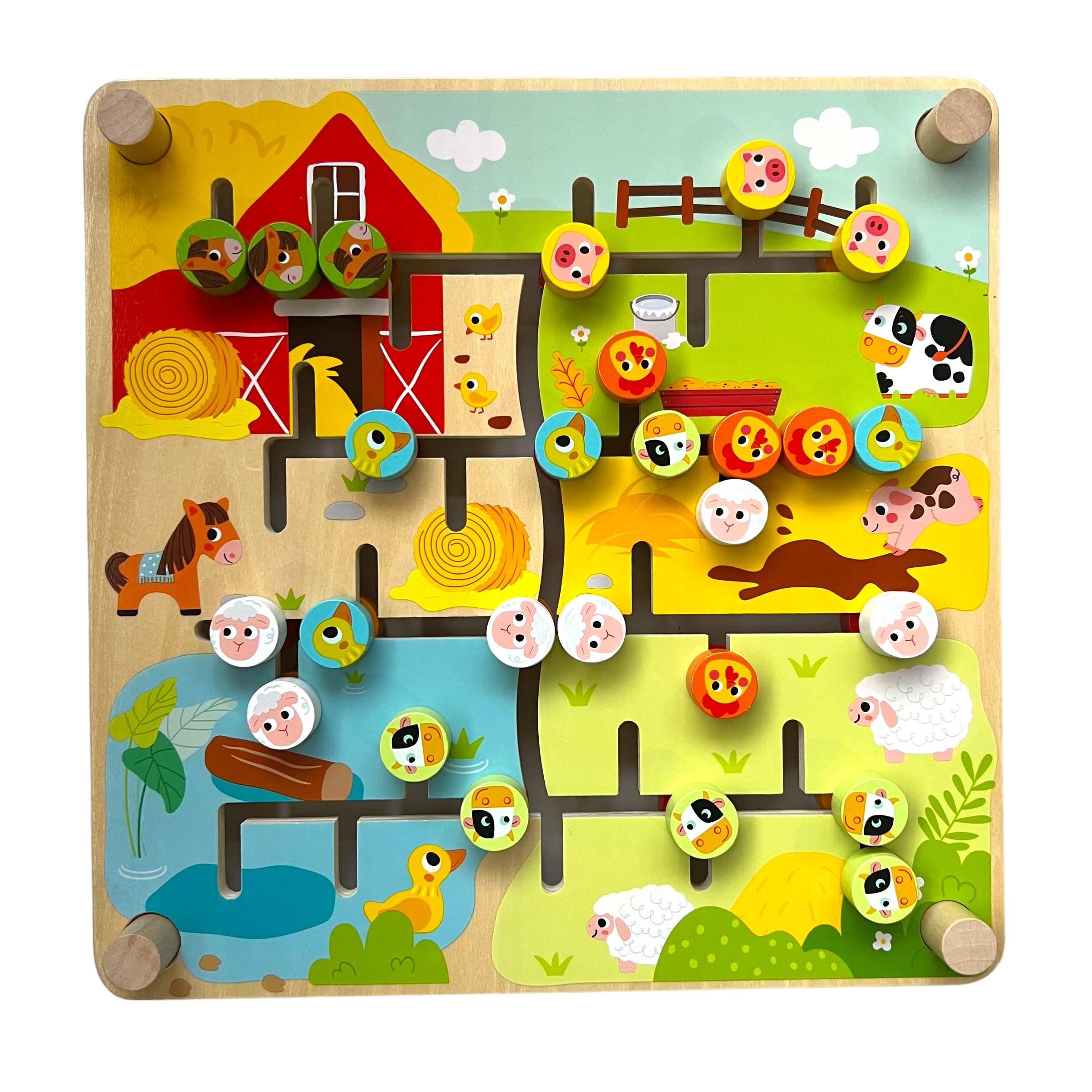 TABLERO LABERINTO ABC GRANJA - ALPHABET & FARM MAZE - TOOKY TOY