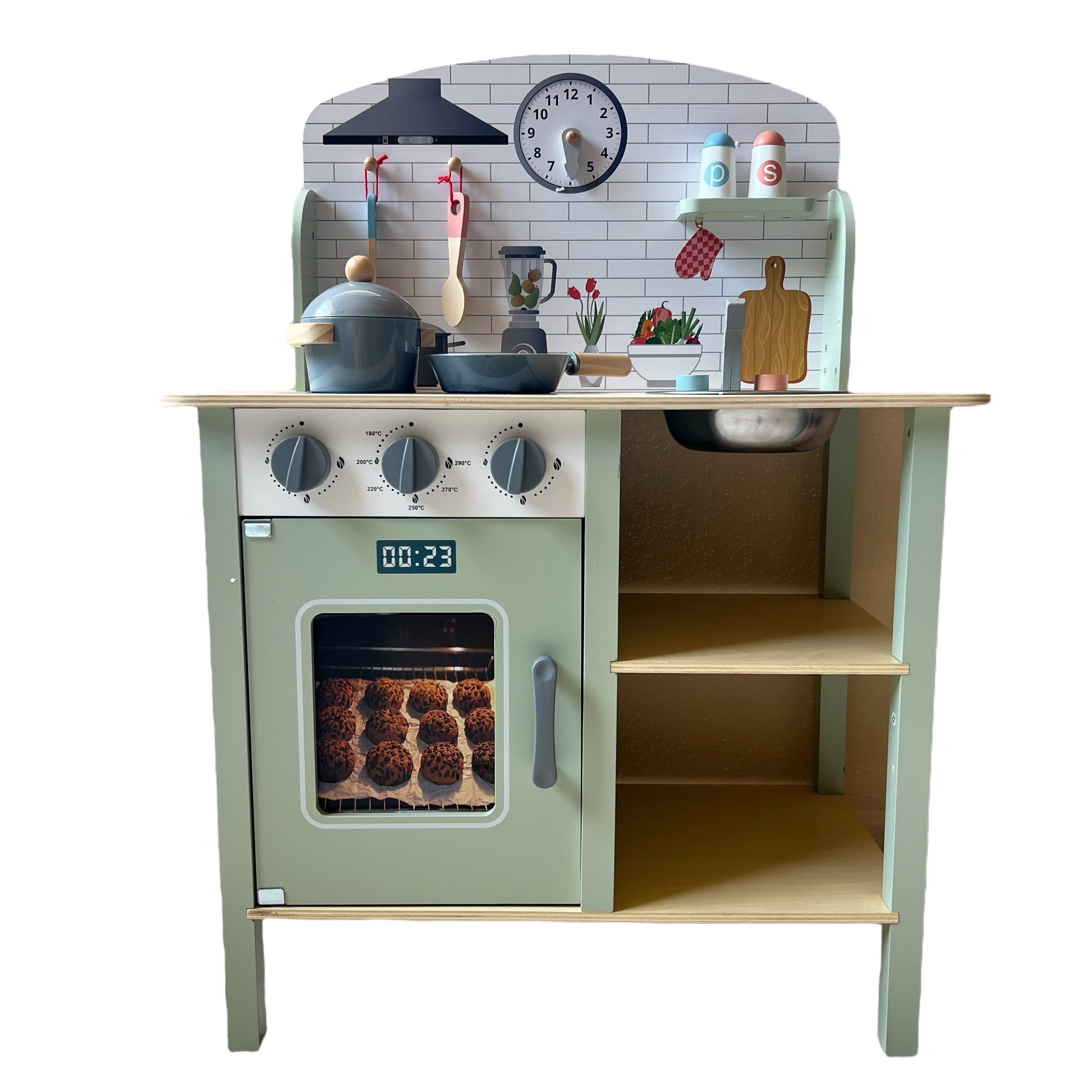 COCINA CONTEMPORANEA VERDE - TOOKY TOY