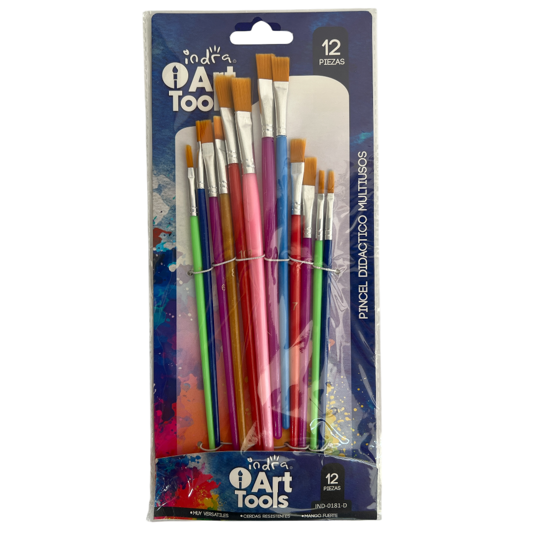 Set de 12 pinceles planos ART TOOLS