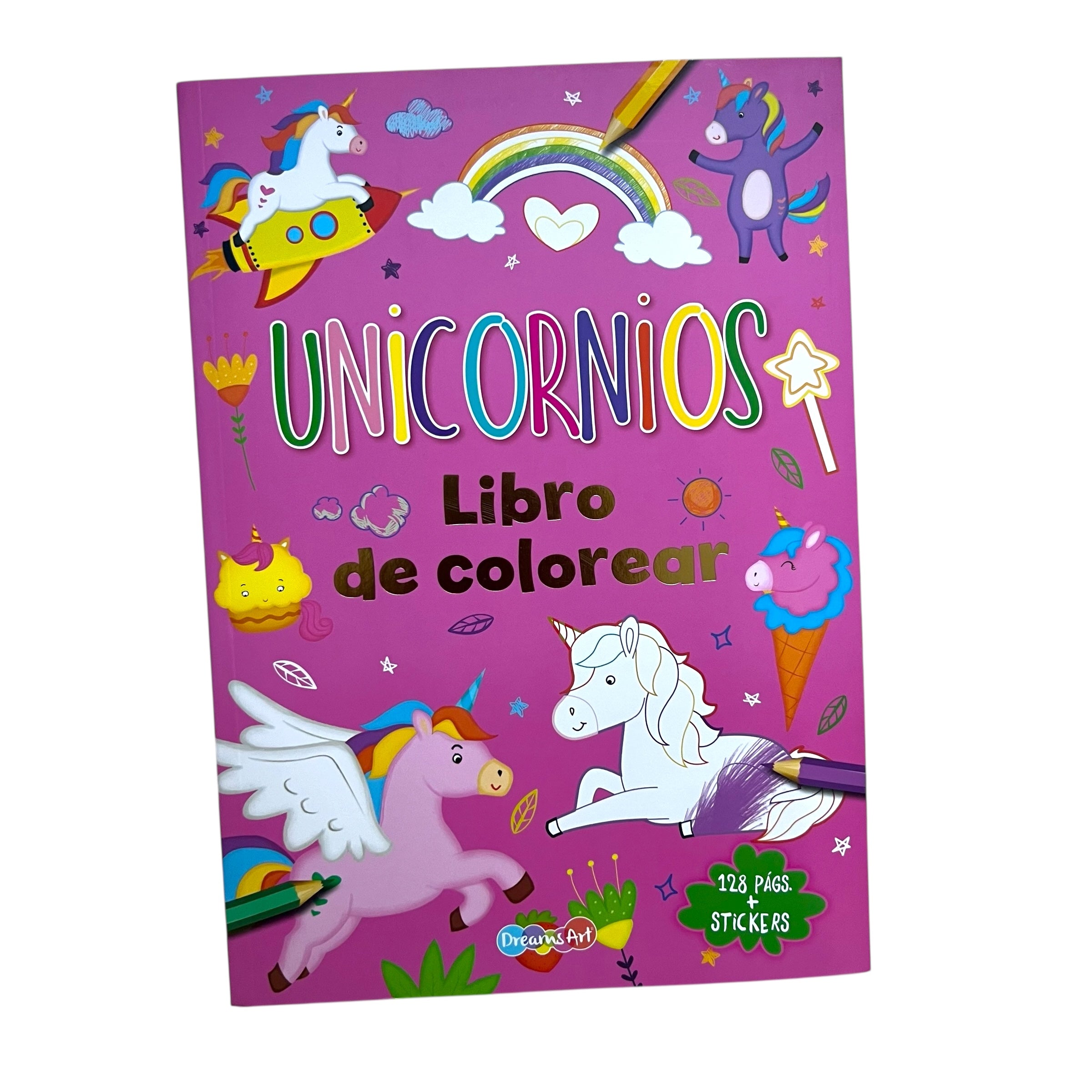 Unicornios - Libro de Colorear y Stickers
