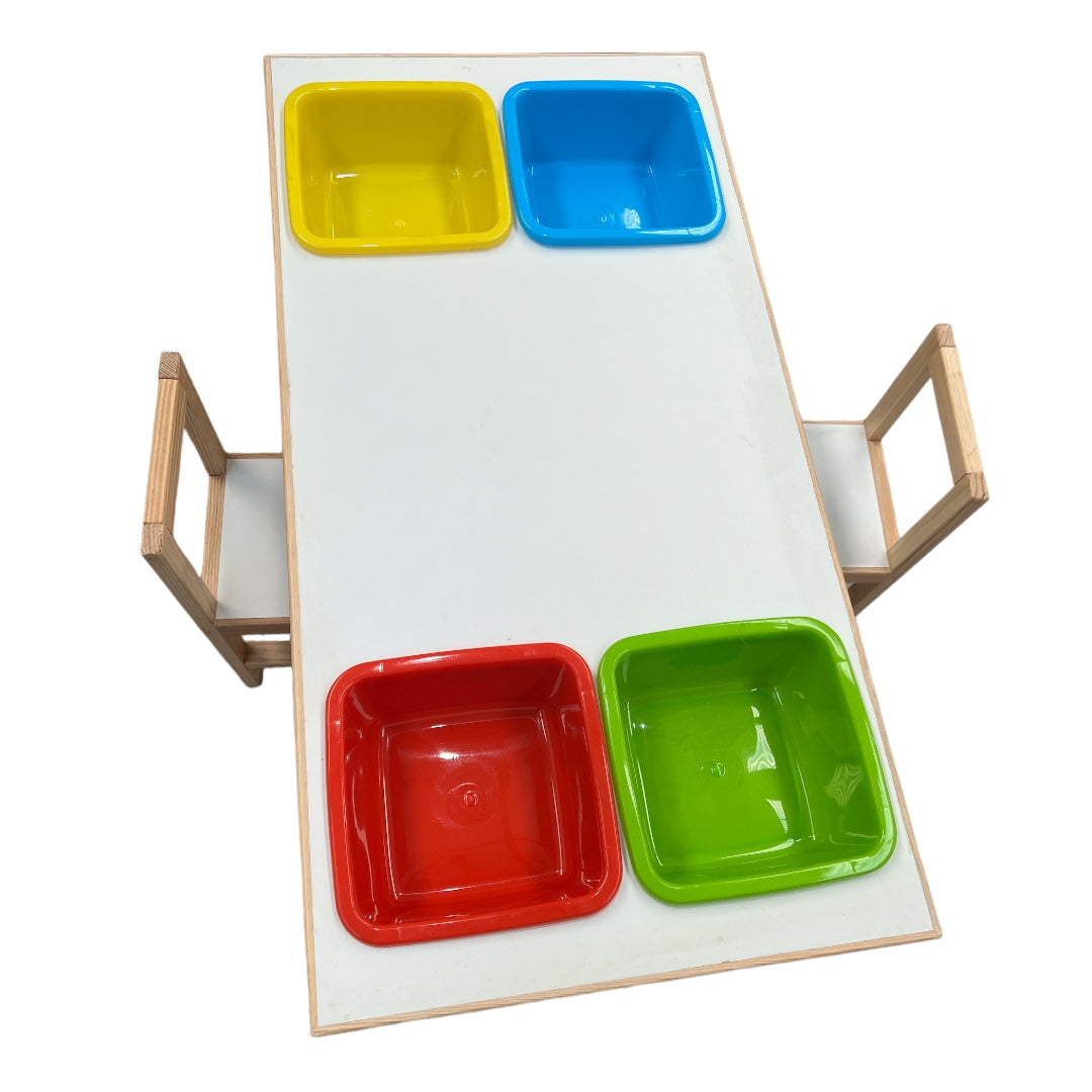 Conjunto Mesa Interactiva Grande con dos Sillas