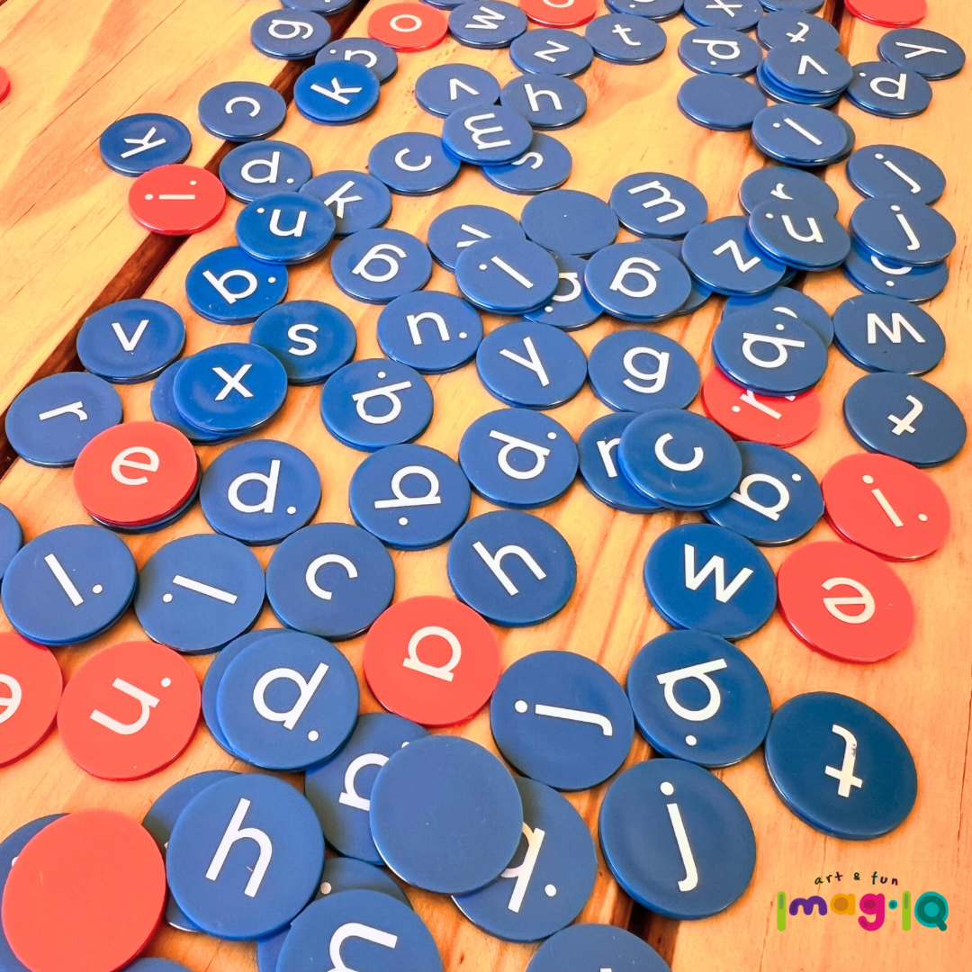 Fichas de abecedario minusculas - Lowercase Alphabet chips
