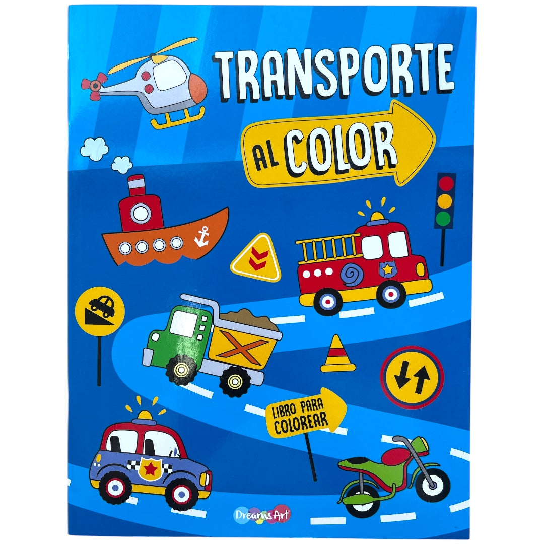 Libro para Colorear TRANSPORTE AL COLOR