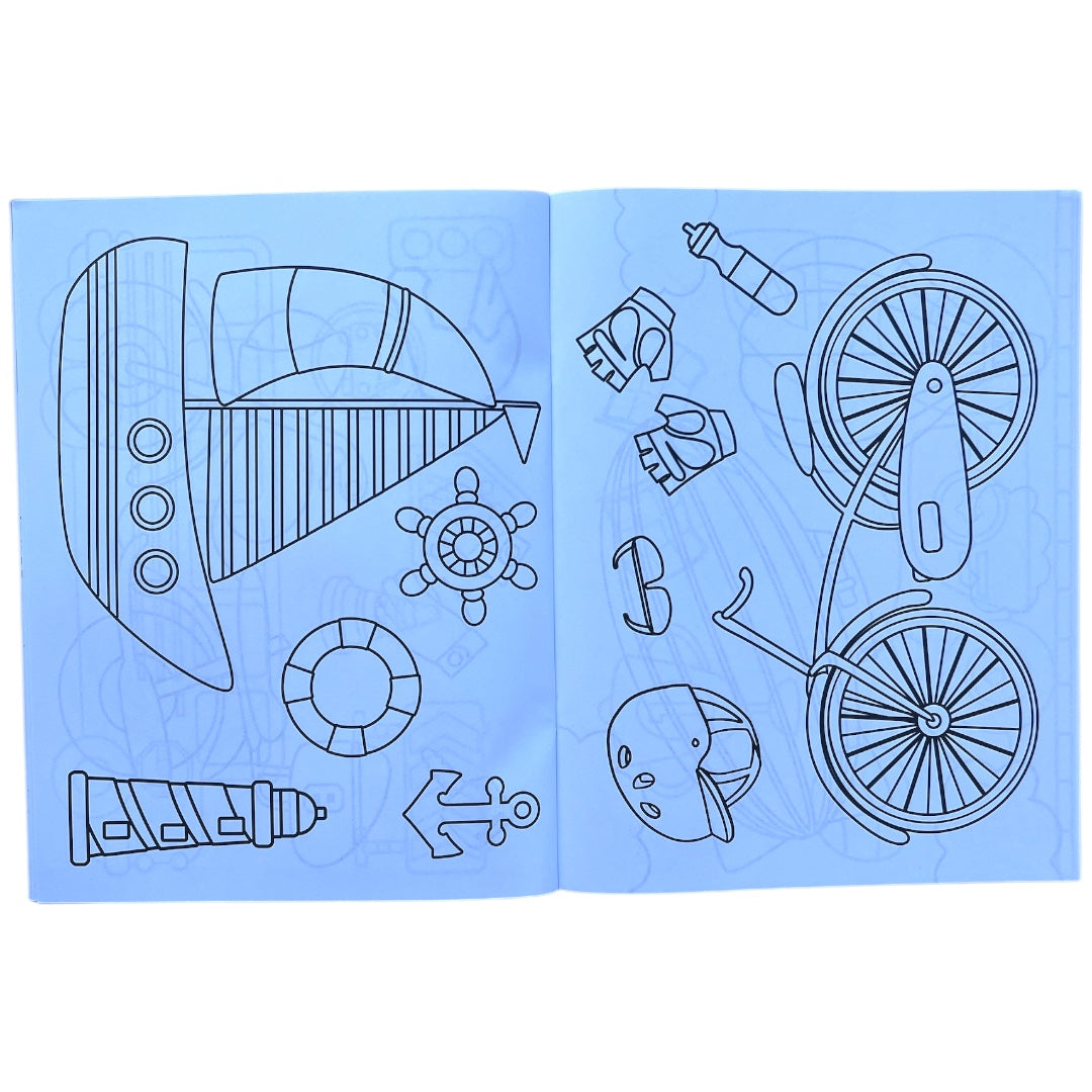 Libro para Colorear TRANSPORTE AL COLOR