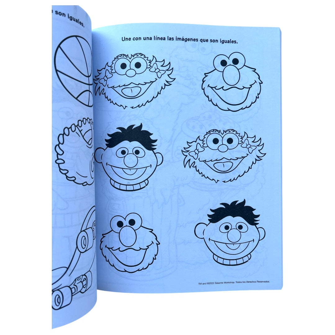 Libro gigante de colorear y actividades - Plaza Sesamo TODOS PODEMOS