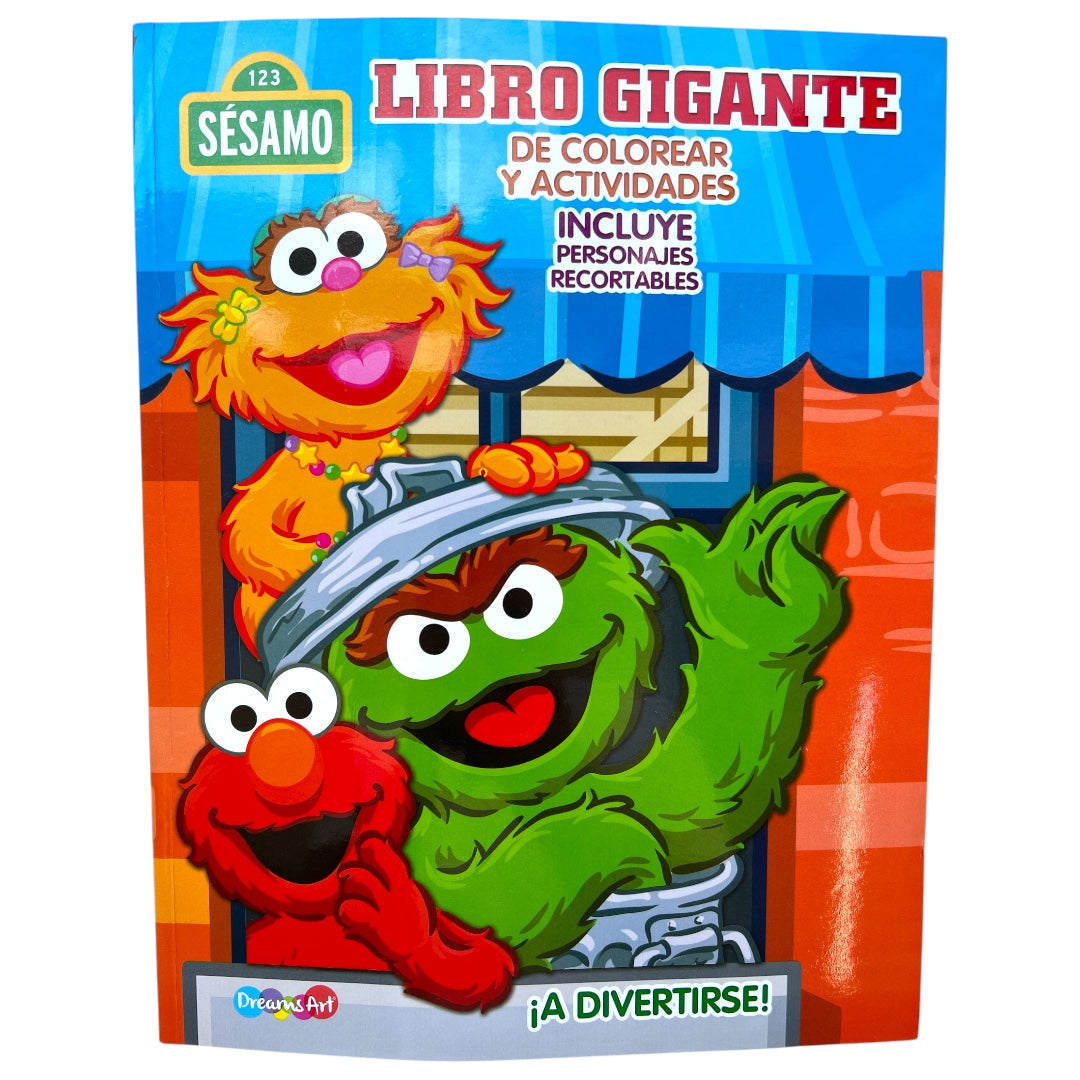 Libro gigante de colorear y actividades - Plaza Sesamo a DIVERTIRSE