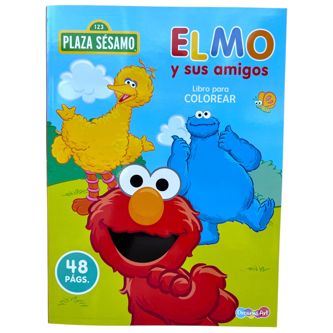 Libro para Colorear ELMO y sus Amigos de Plaza Sésamo