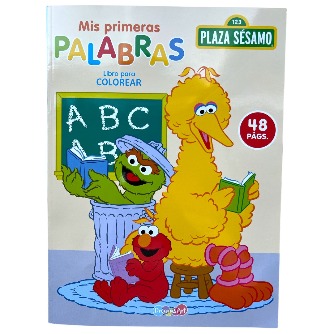 Libro para Colorear MIS PRIMERAS PALABRAS Plaza Sésamo