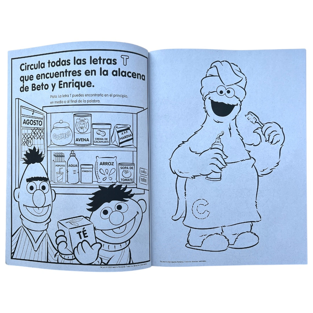 Libro para Colorear MIS PRIMERAS PALABRAS Plaza Sésamo