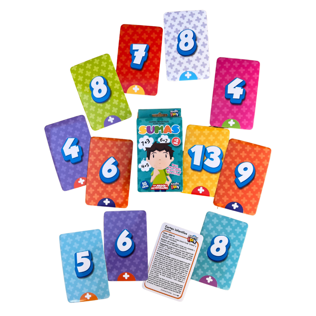 Sumas - Flash Cards School Fun