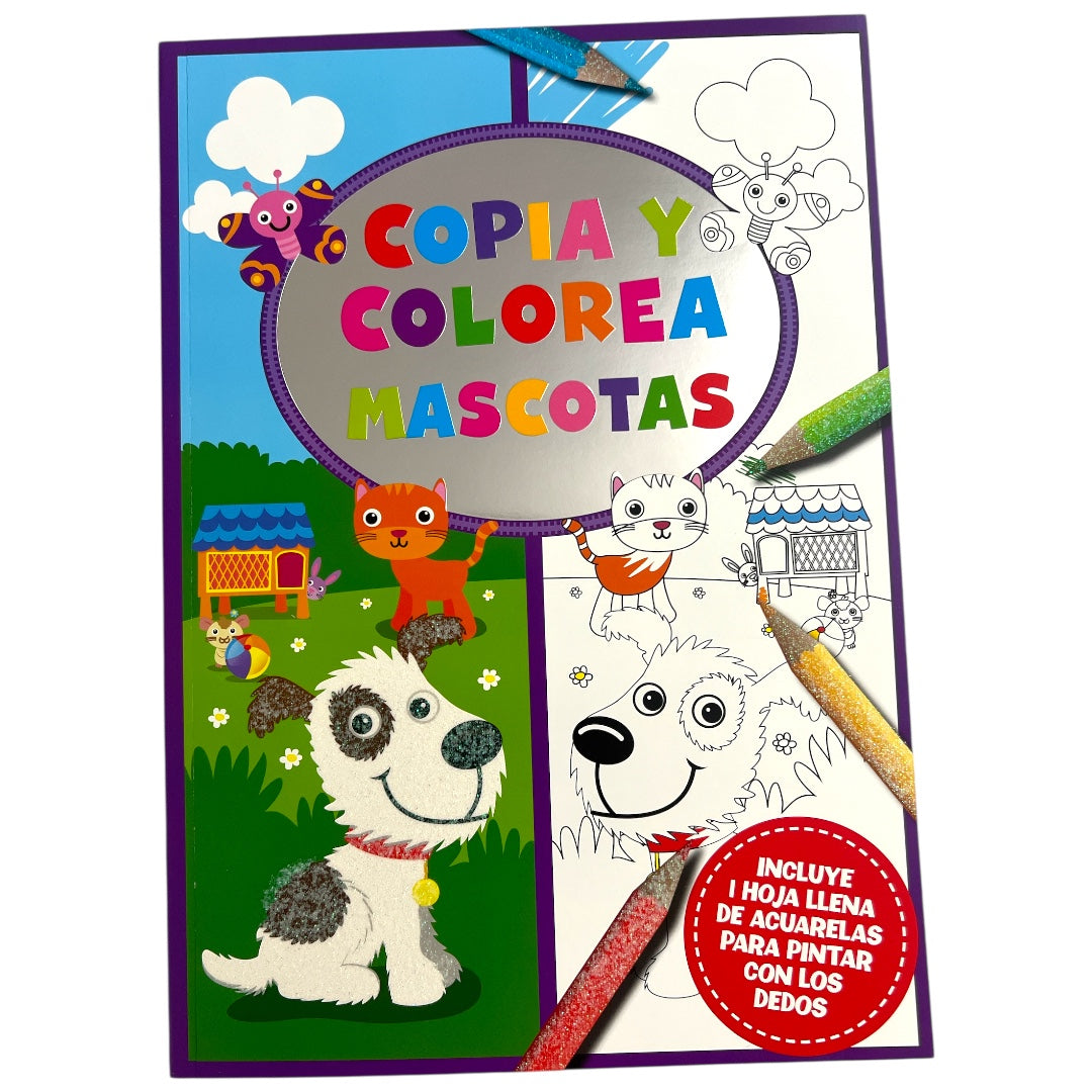 Mascotas - Copia y Colorea
