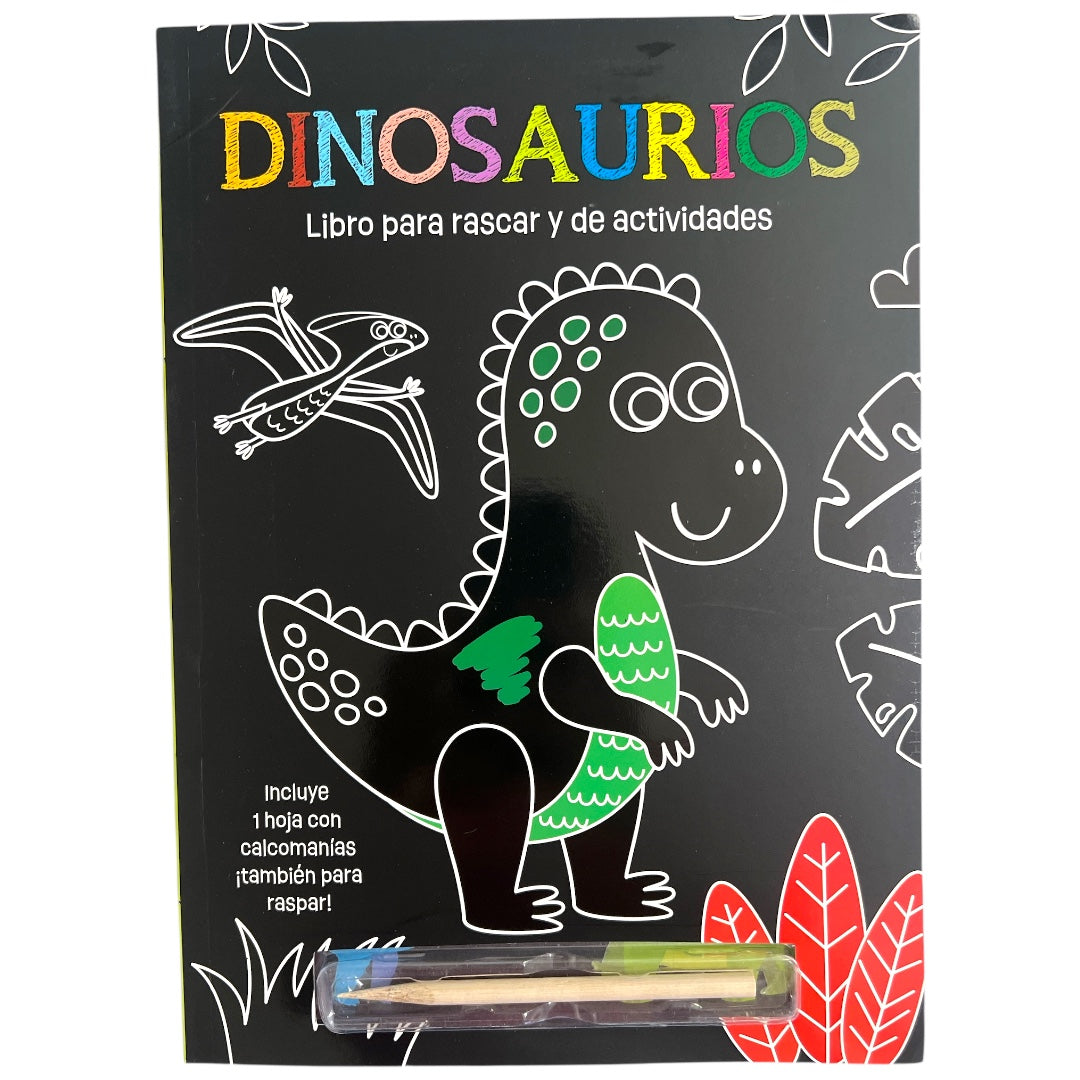 Dinosaurios Libro para rascar y actividades