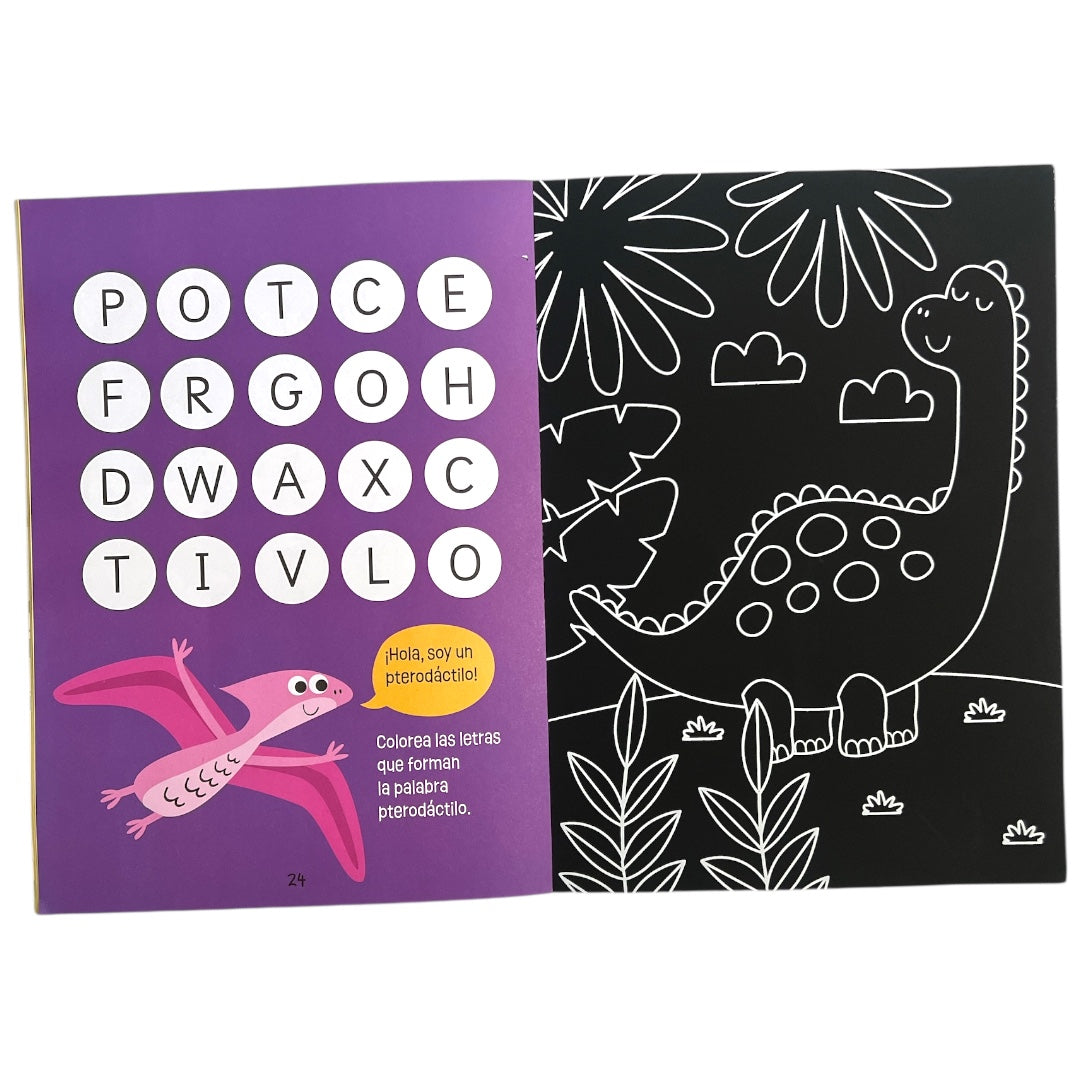 Dinosaurios Libro para rascar y actividades