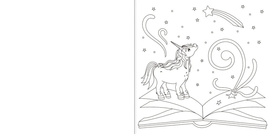 Libro gigante para colorear - Unicornios