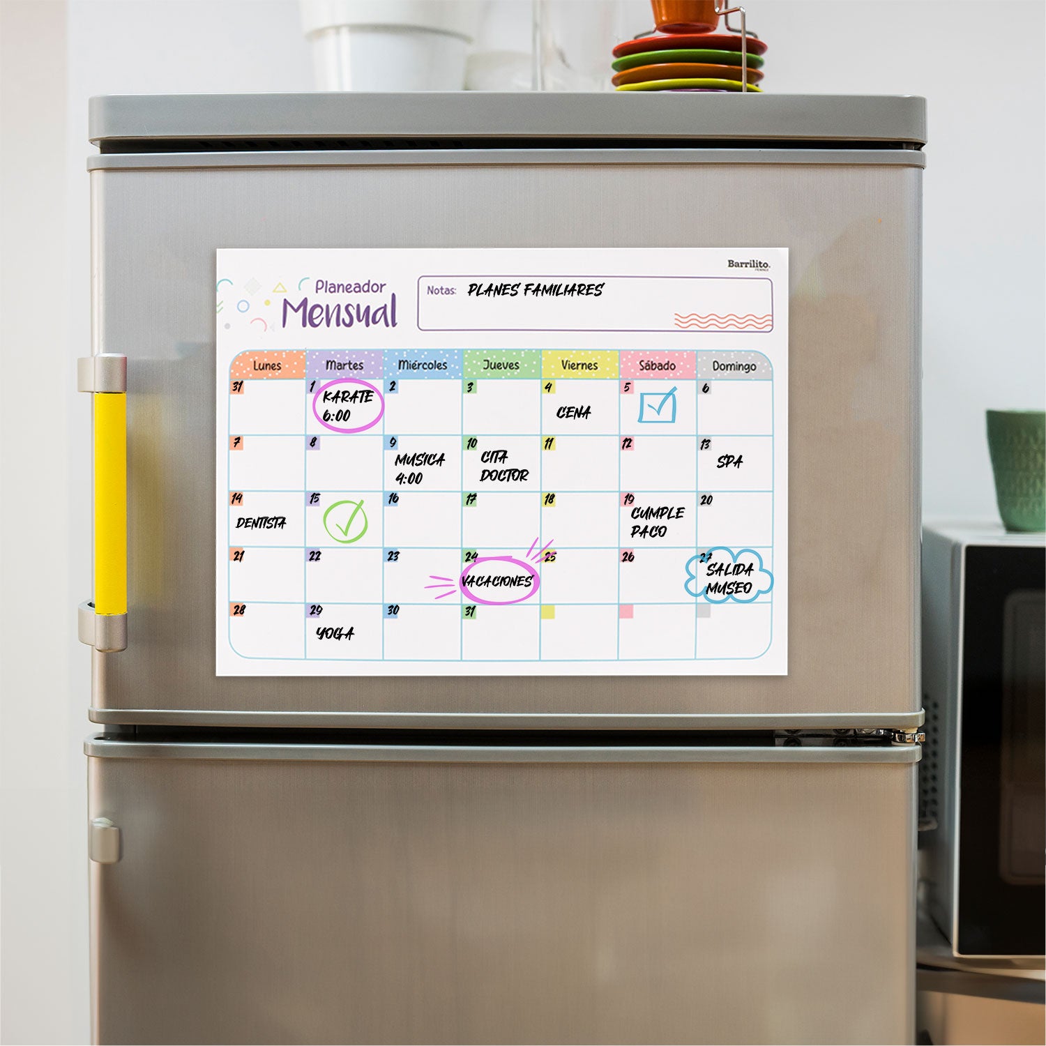 Pizarrones escolares magnéticos, 30x40cm, set de 3 pz