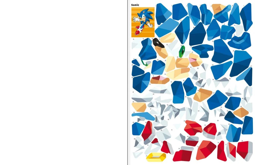 Libro para colorear con stickers - Sonic