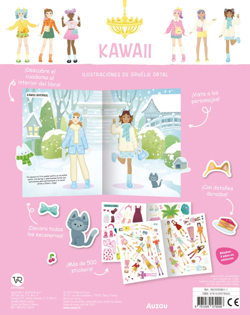 Libro de stickers Kawaii