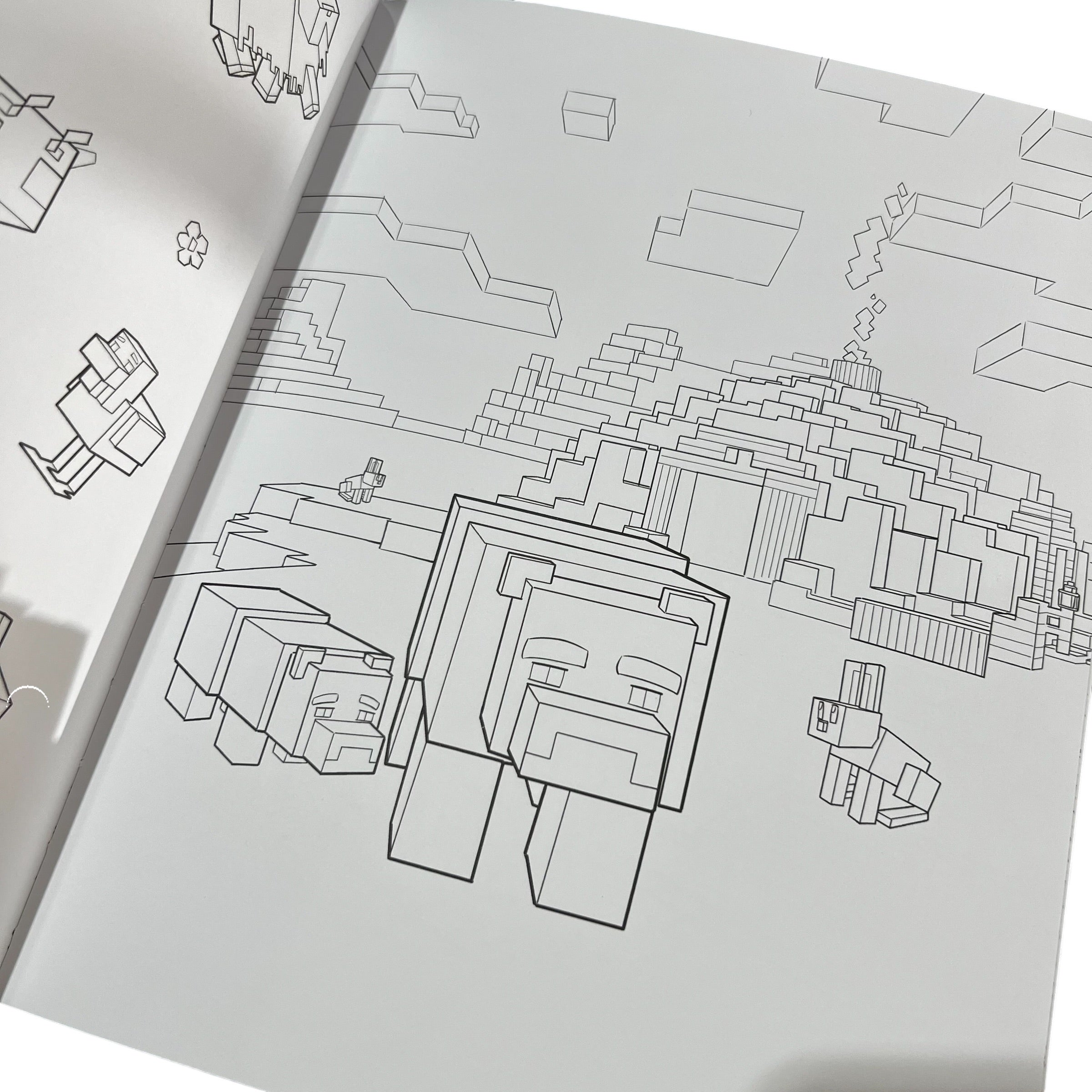 Libro para colorear Minecraft modo aventura
