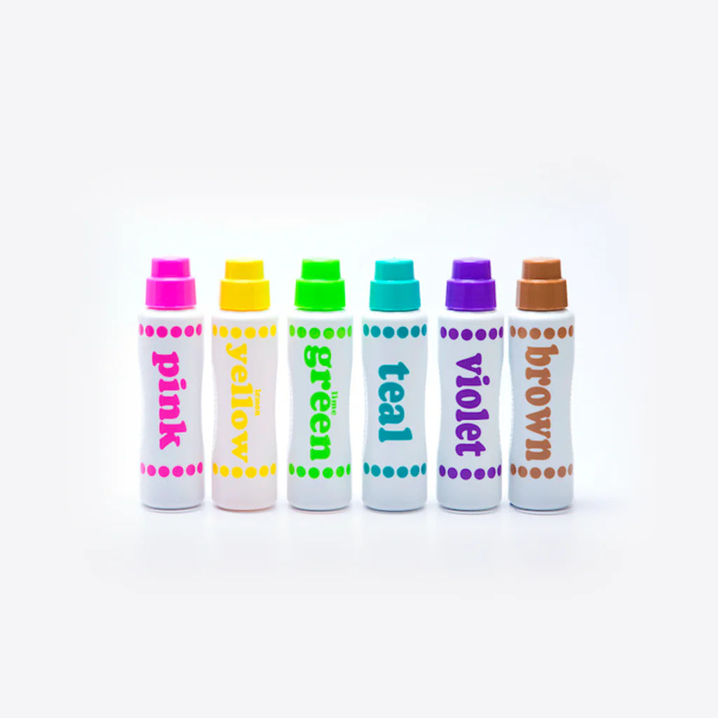 Marcadores de puntos brillantes en paquete de 6 - DO A DOT Brilliant dot markers