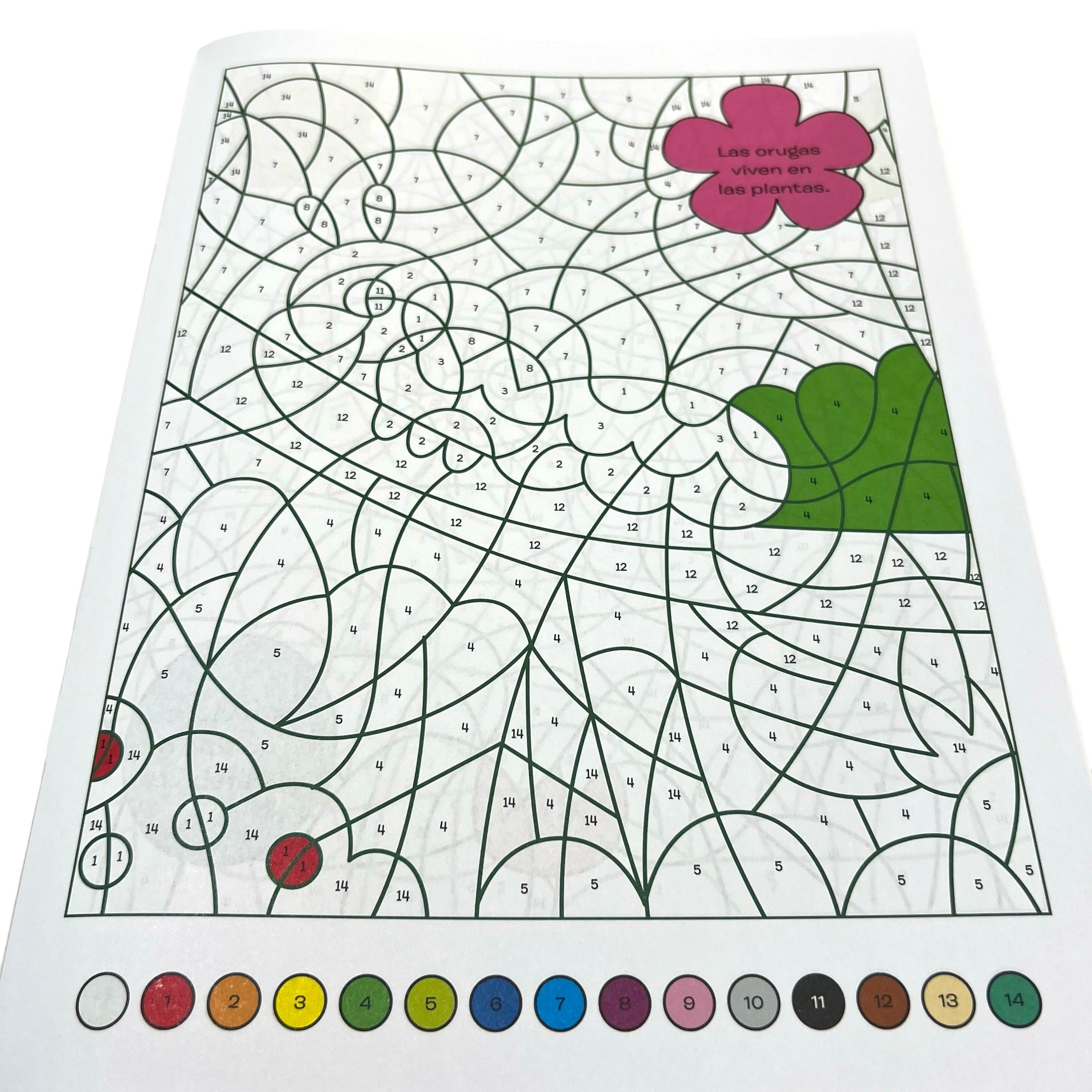 Colorea por números animales