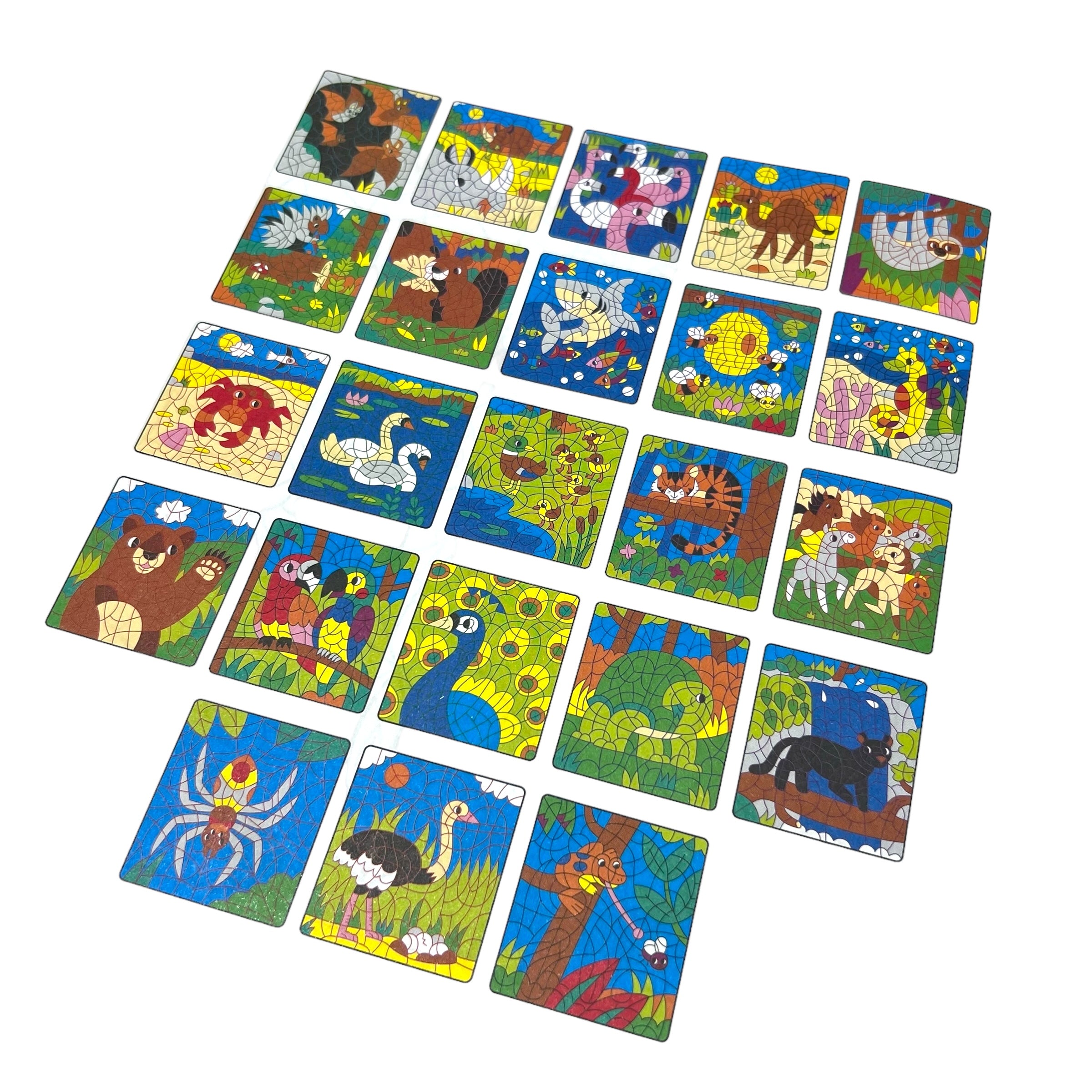 Colorea por números animales