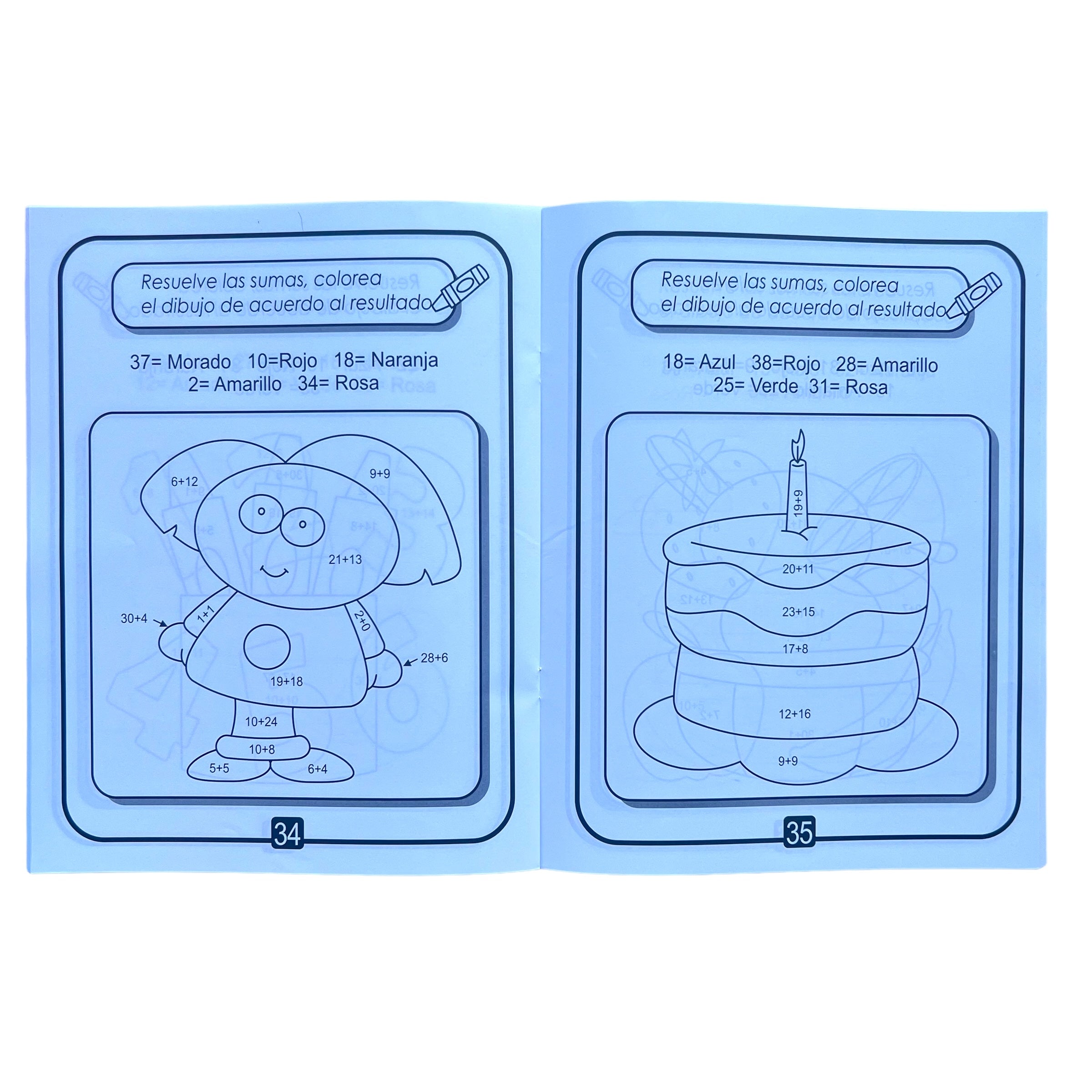 Libro Coloreando y sumando