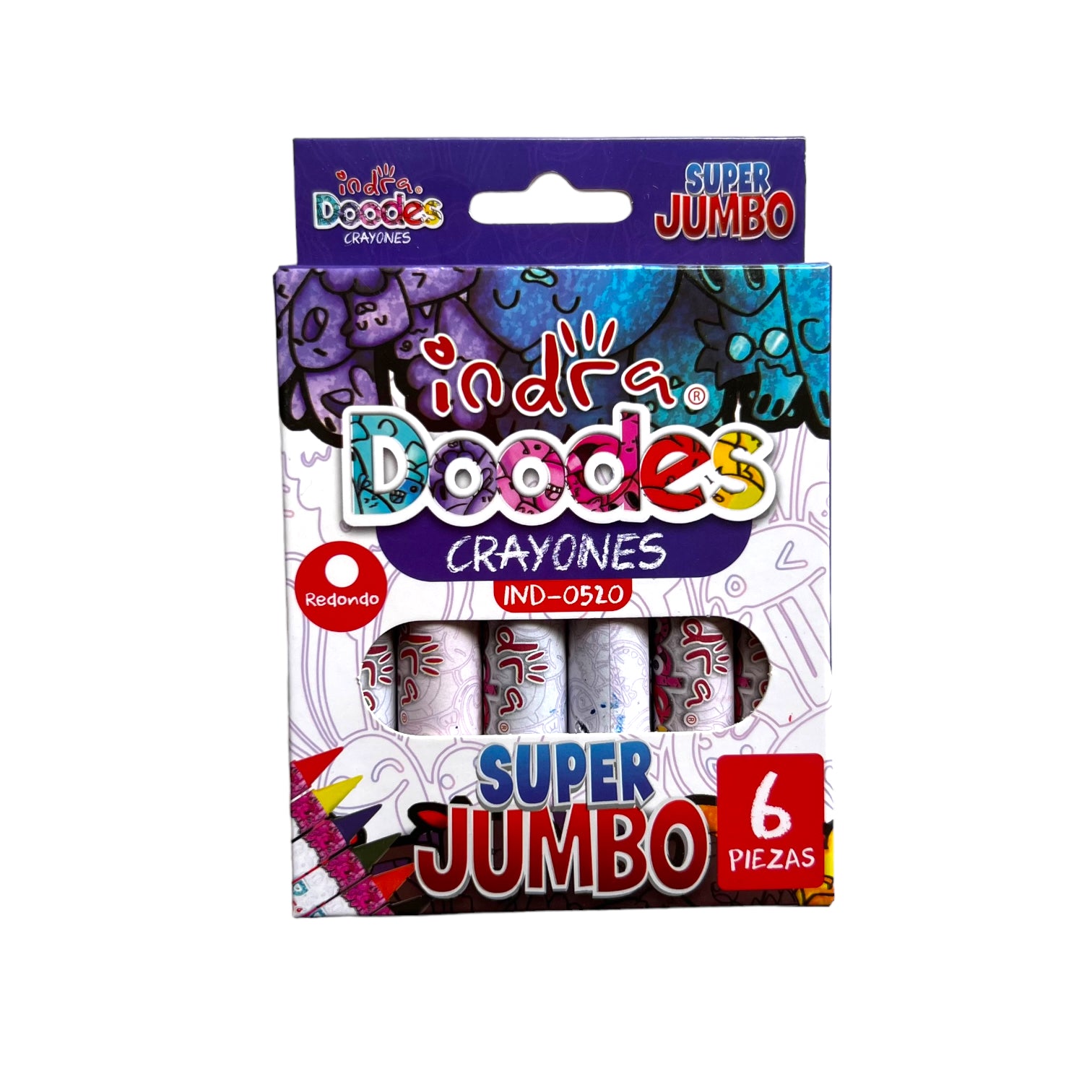 6 Crayones redondos jumbo