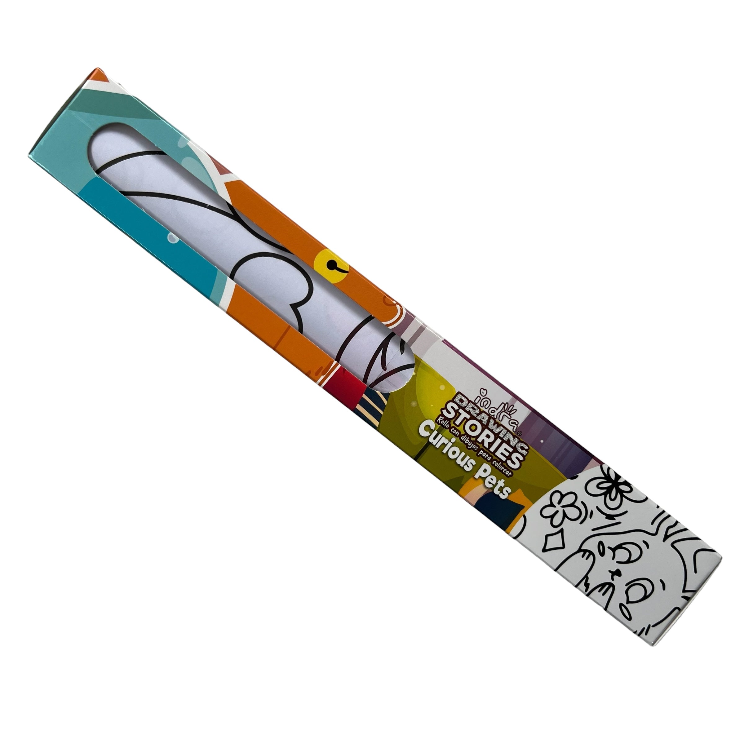 Rollo de papel para colorear - Mascotas CURIOUS PETS