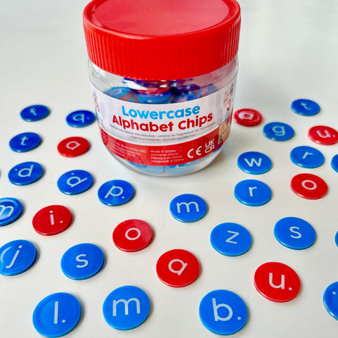 Fichas de abecedario minusculas - Lowercase Alphabet chips