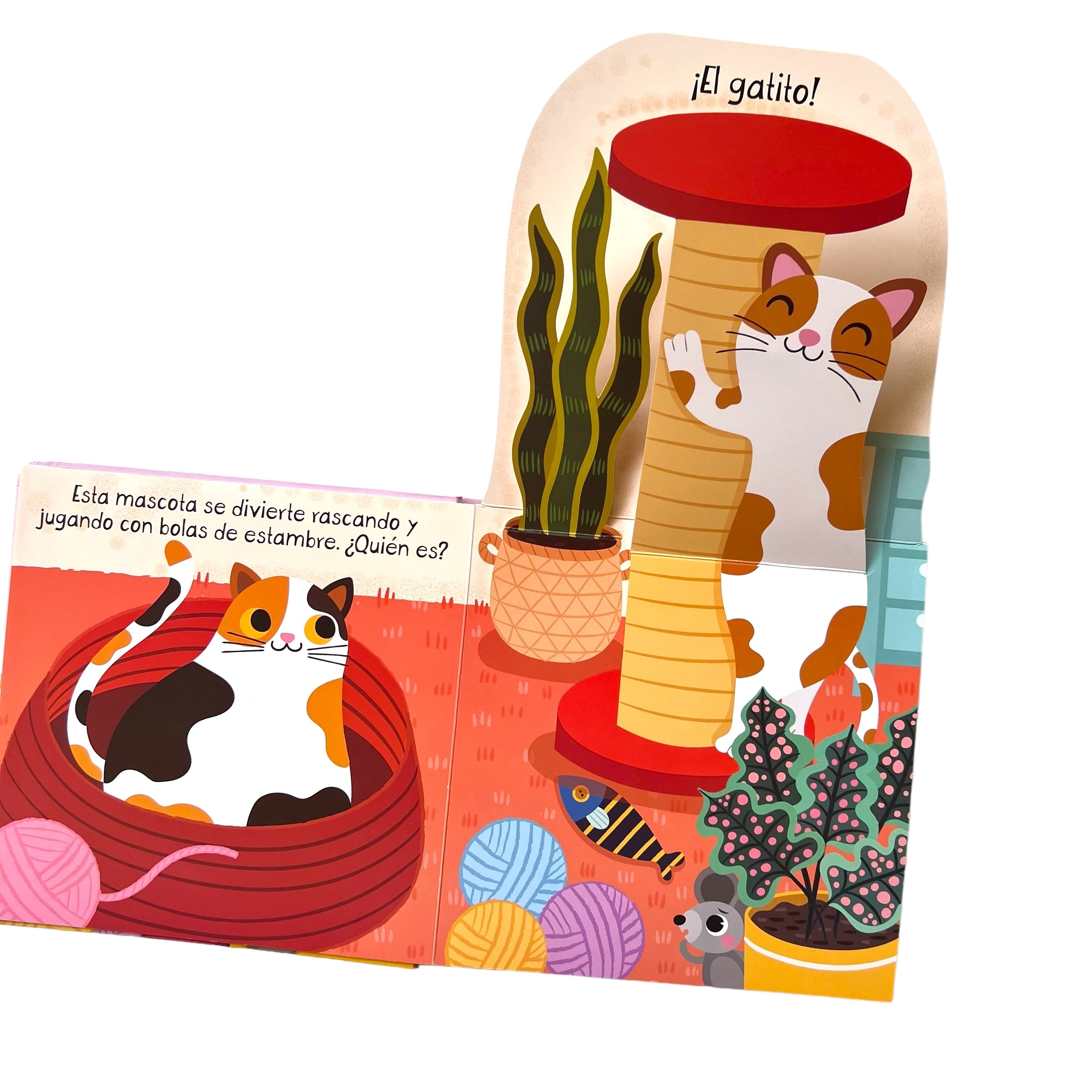 Libro Pop up con ventanas mascotas