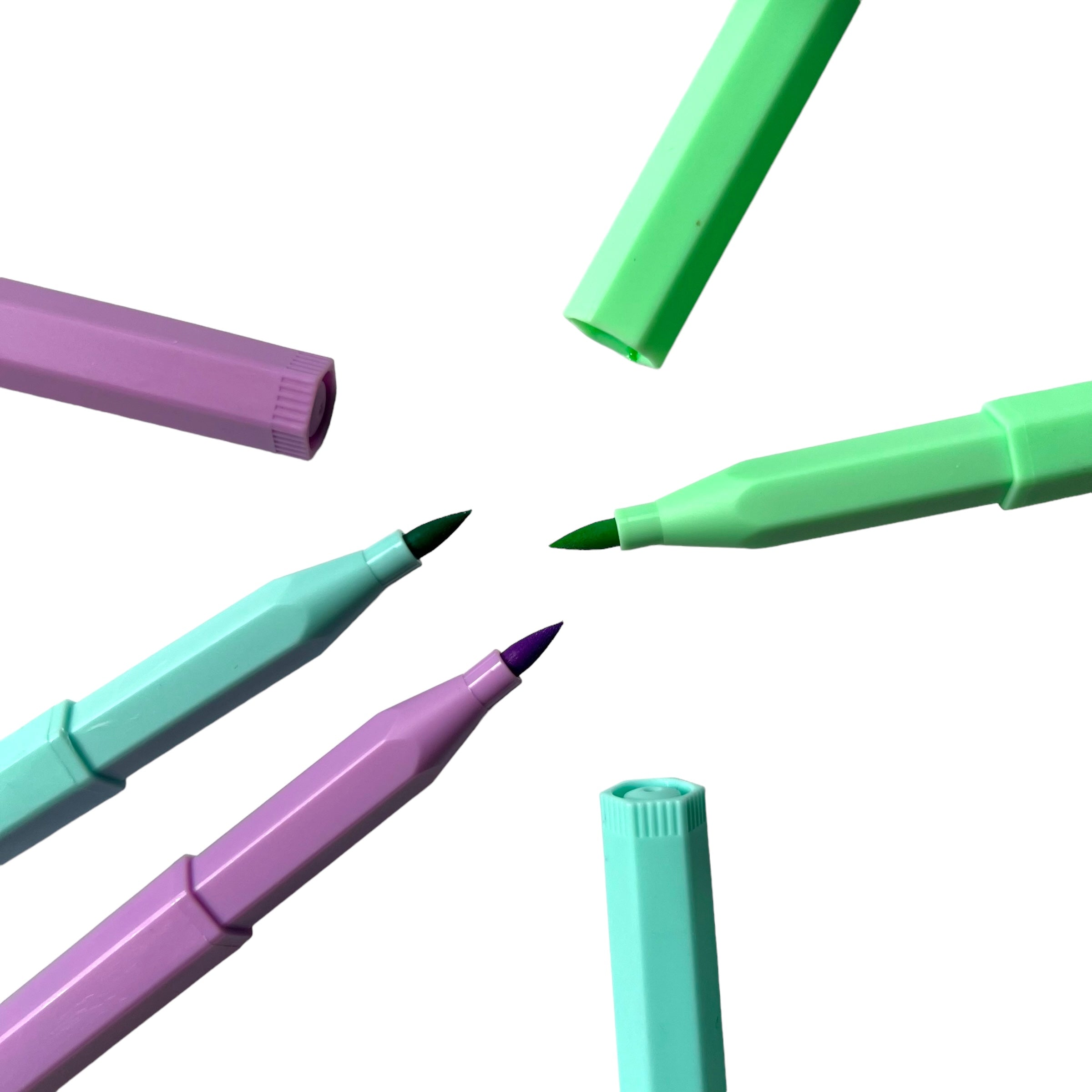 Marcadores Hexagonal para Lettering - Rainbow Letter Brush