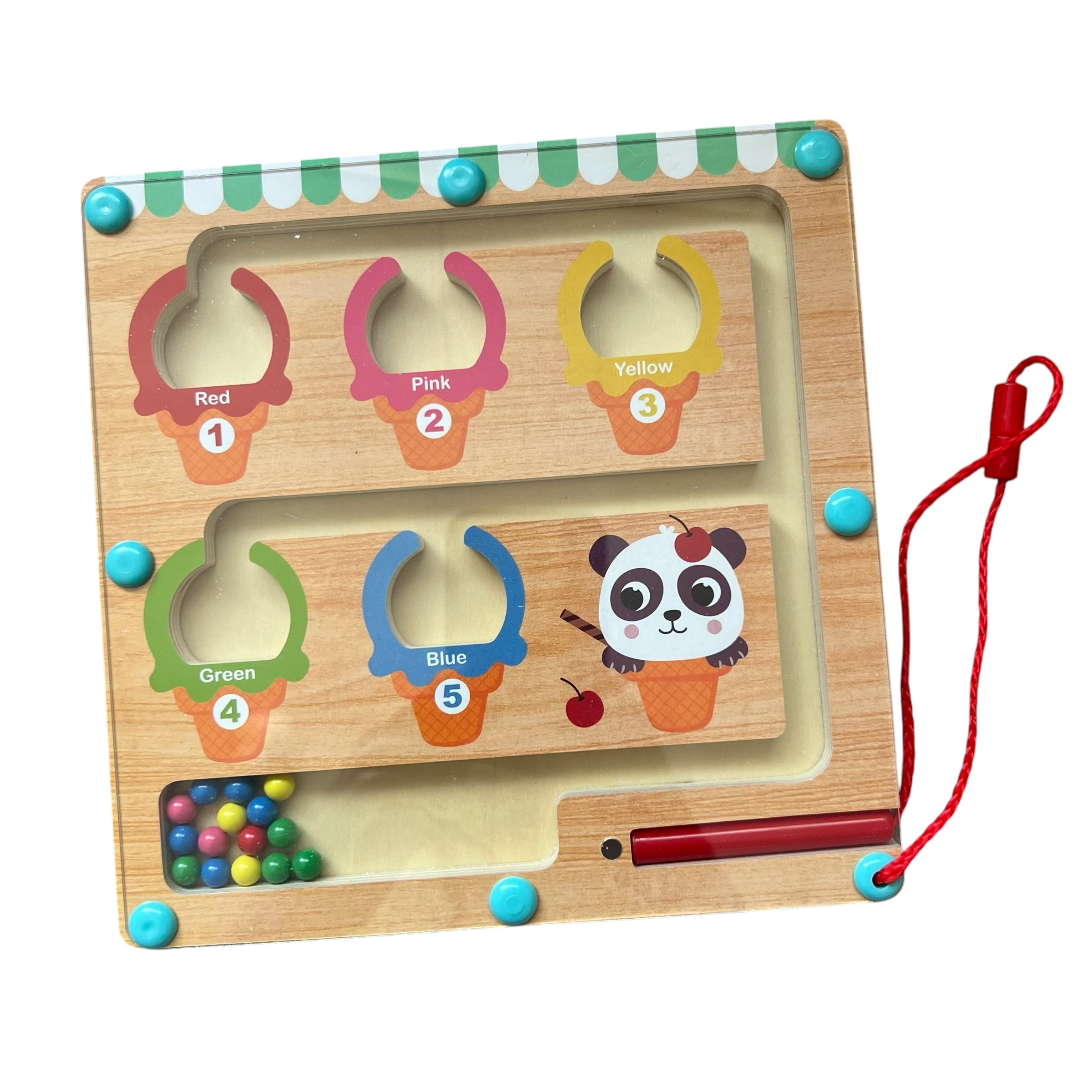 Laberinto Magnético de Colores y Números - HI PANDO