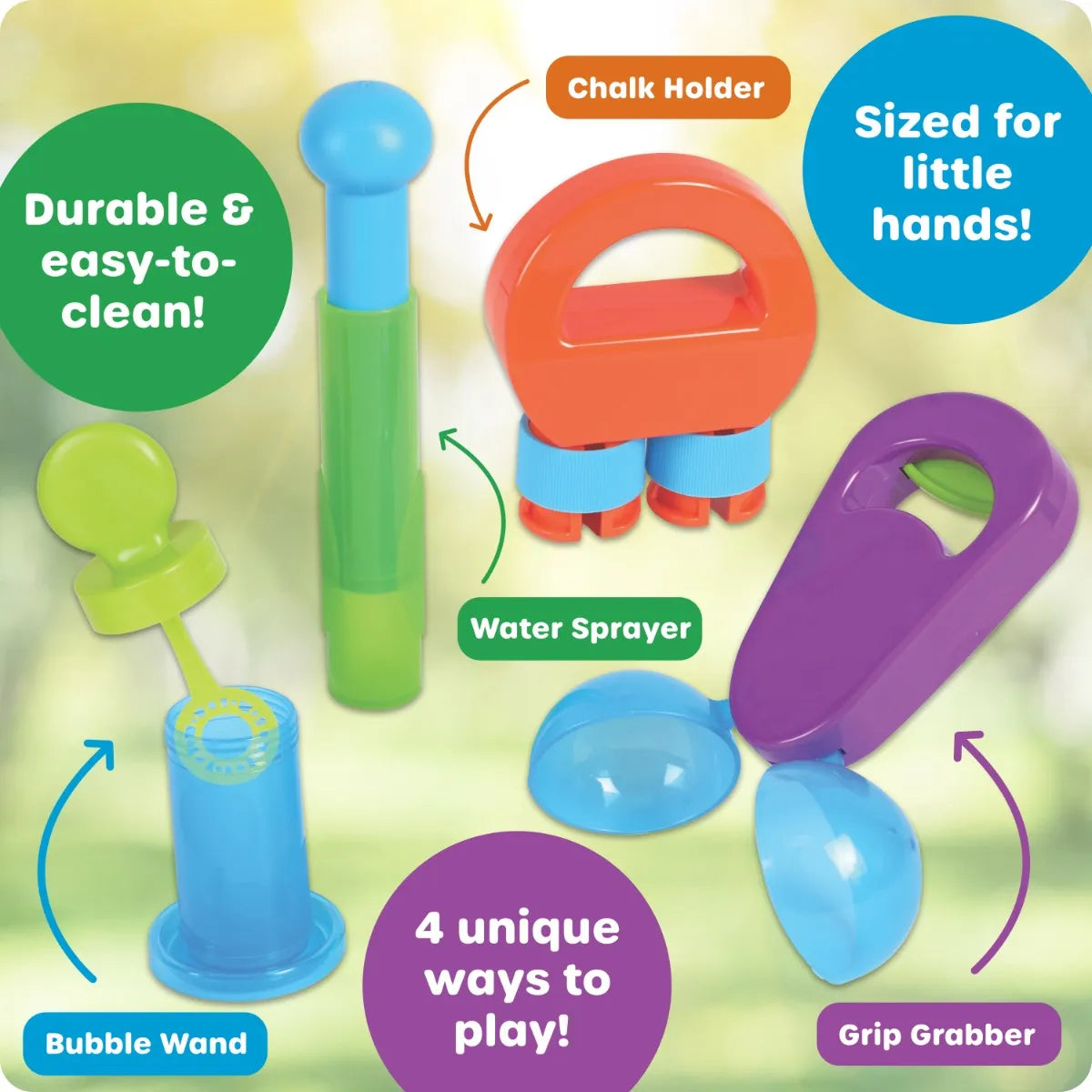 Herramientas sensoriales para exteriores de Helping Hands