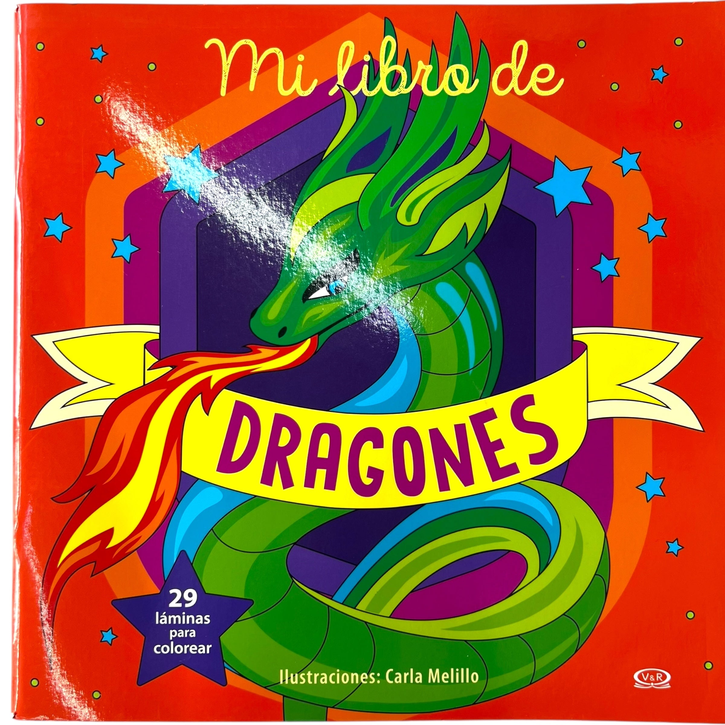 Libro gigante para colorear - Dragones