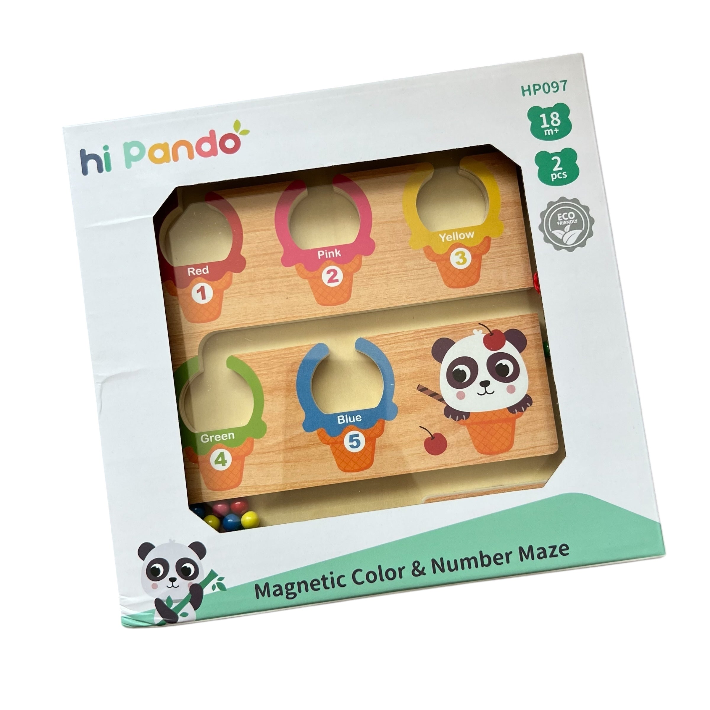 Laberinto Magnético de Colores y Números - HI PANDO