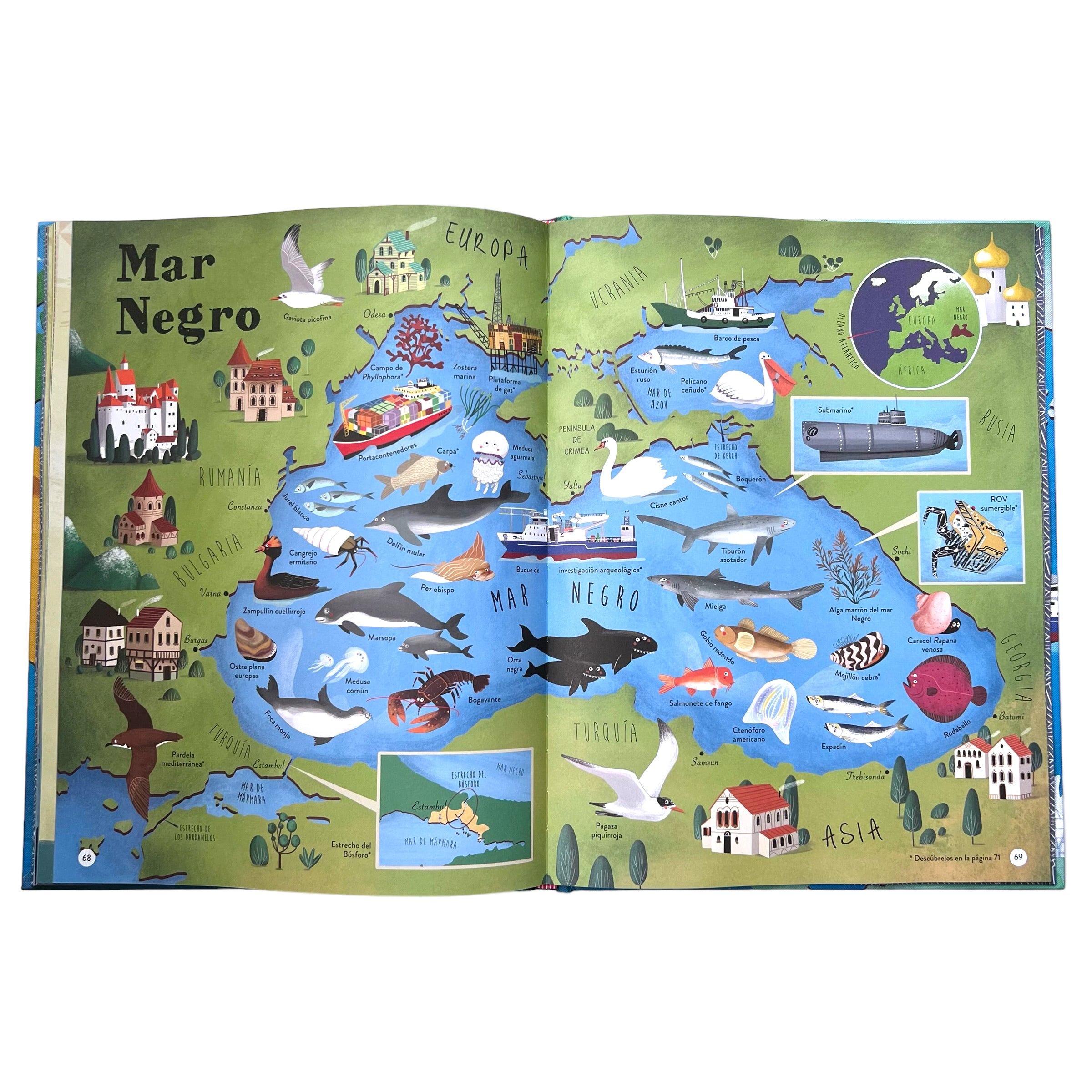 Libro Atlas de los oceanos y mares del mundo