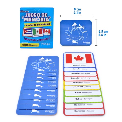 Banderas de America - Juego de memoria