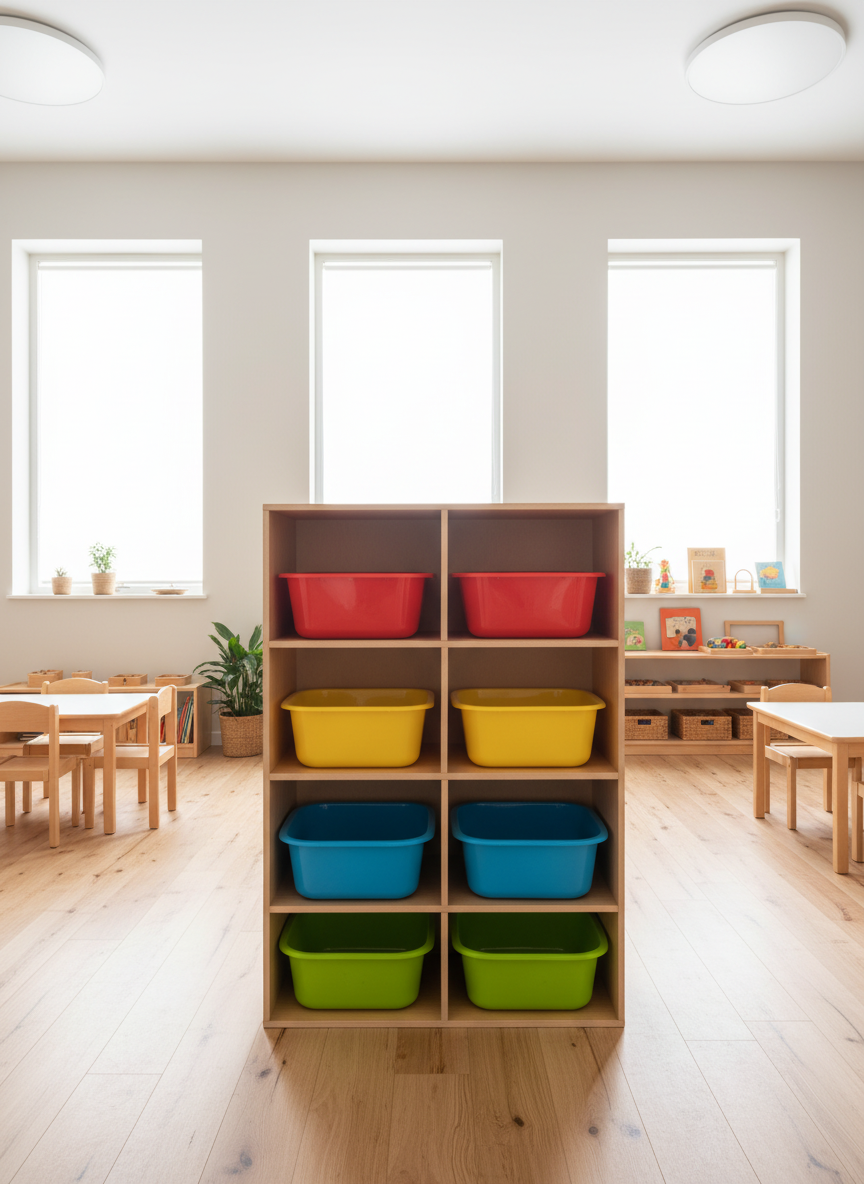 Organizador Montessori de 8 Compartimentos