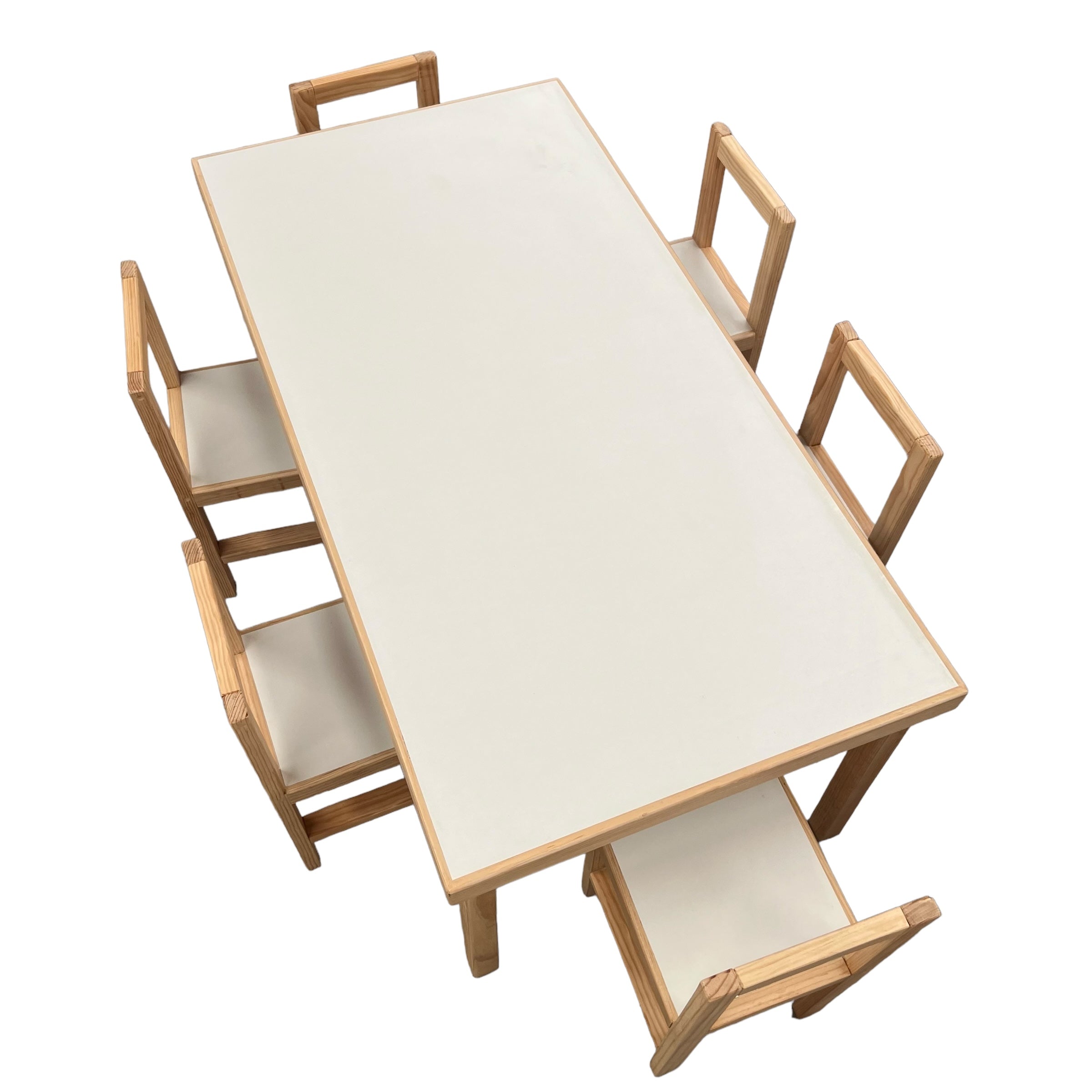 Conjunto Mesa Rectangular y 6 Sillas de madera