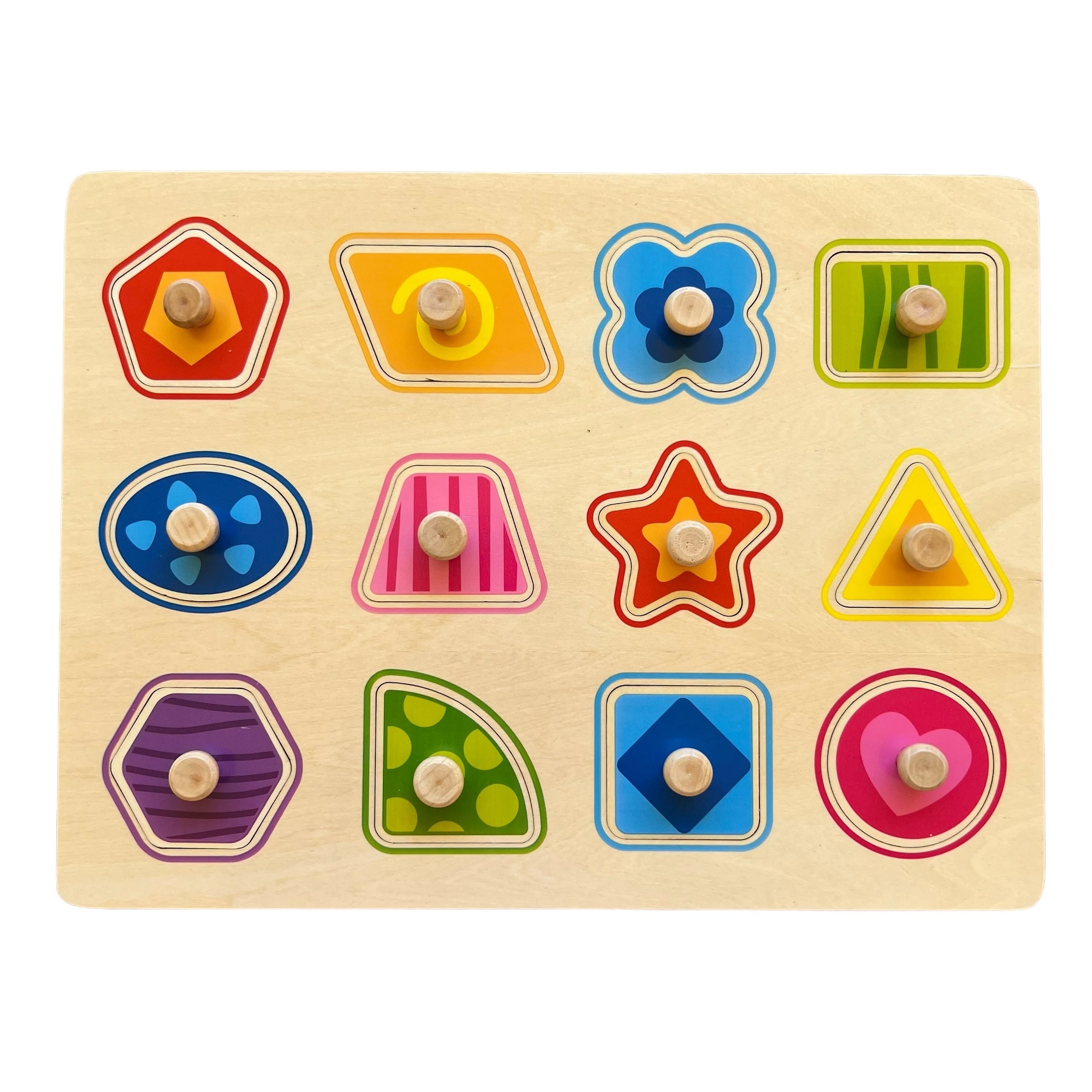 ROMPECABEZAS DE PIJAS FIGURAS GEOMETRICAS - TOOKY TOY