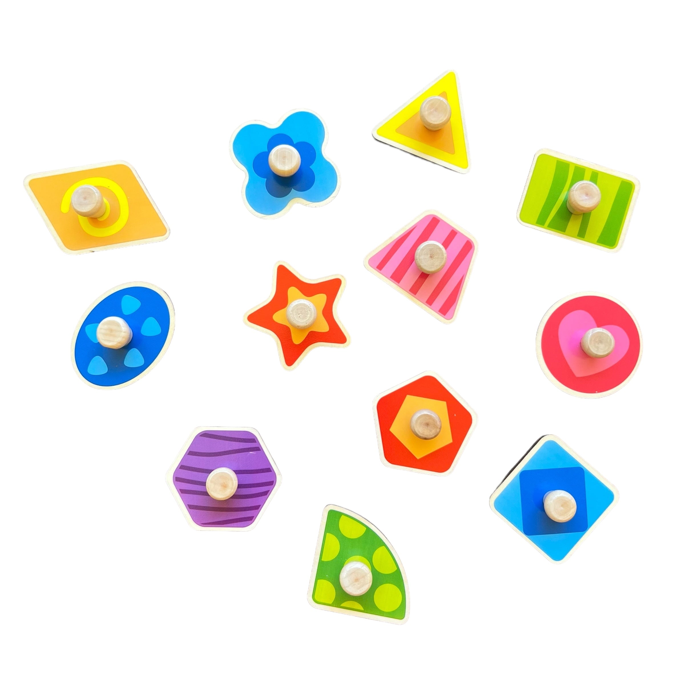 ROMPECABEZAS DE PIJAS FIGURAS GEOMETRICAS - TOOKY TOY