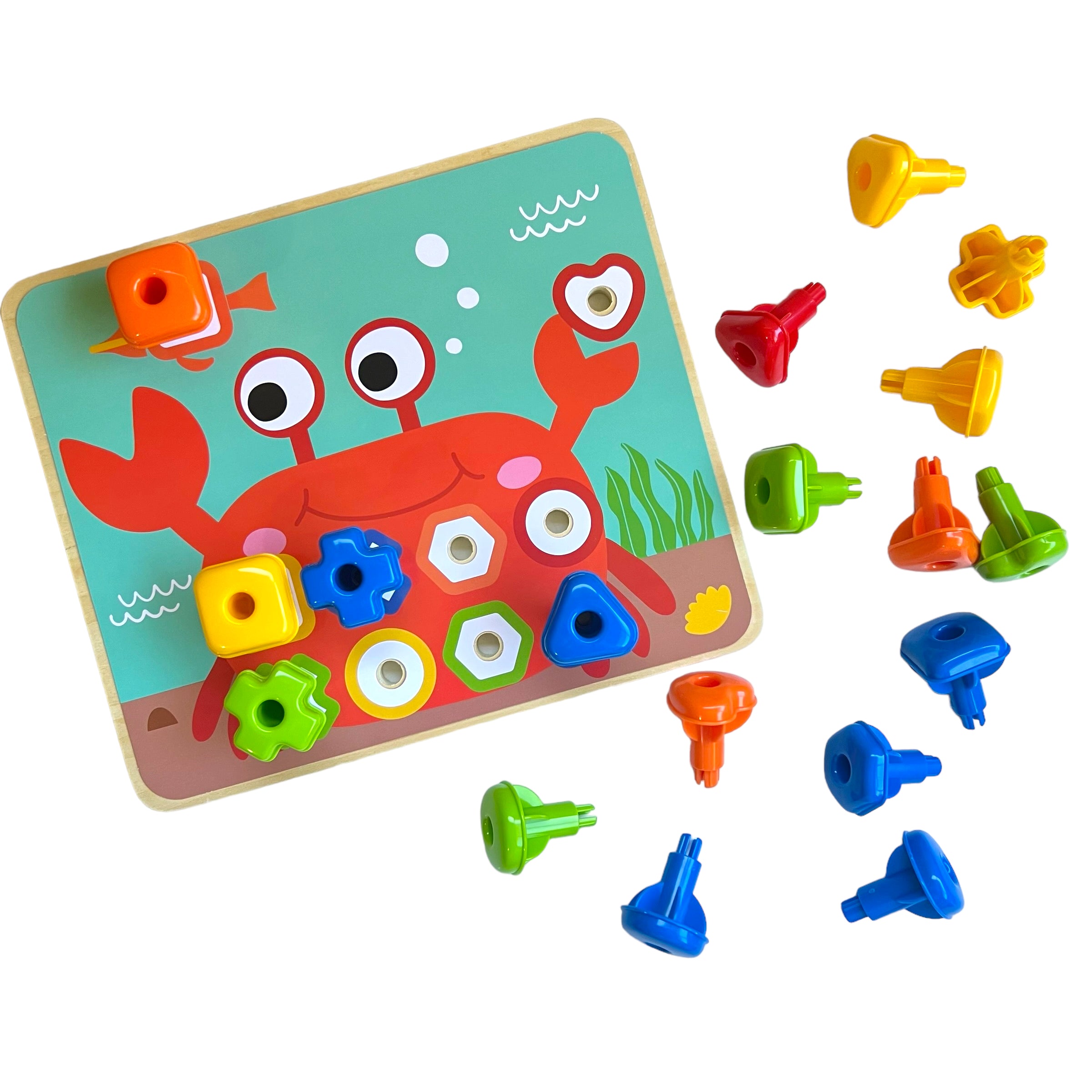 ENSARTE DE CLAVIJAS EL ARCOIRIS - RAINBOW STACKING PEG  - TOOKY TOY