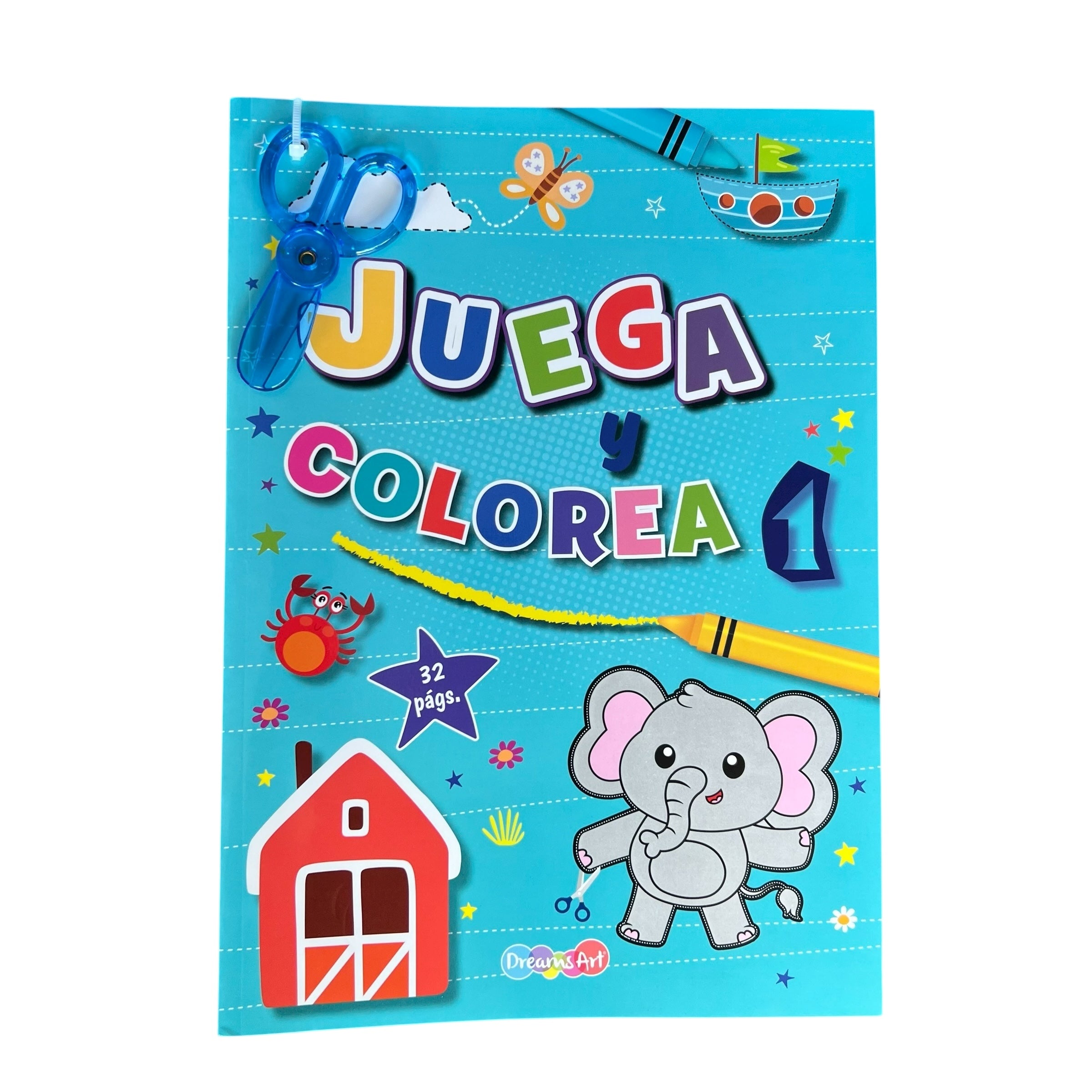 Libro juega, colorea y recorta con tijeras
