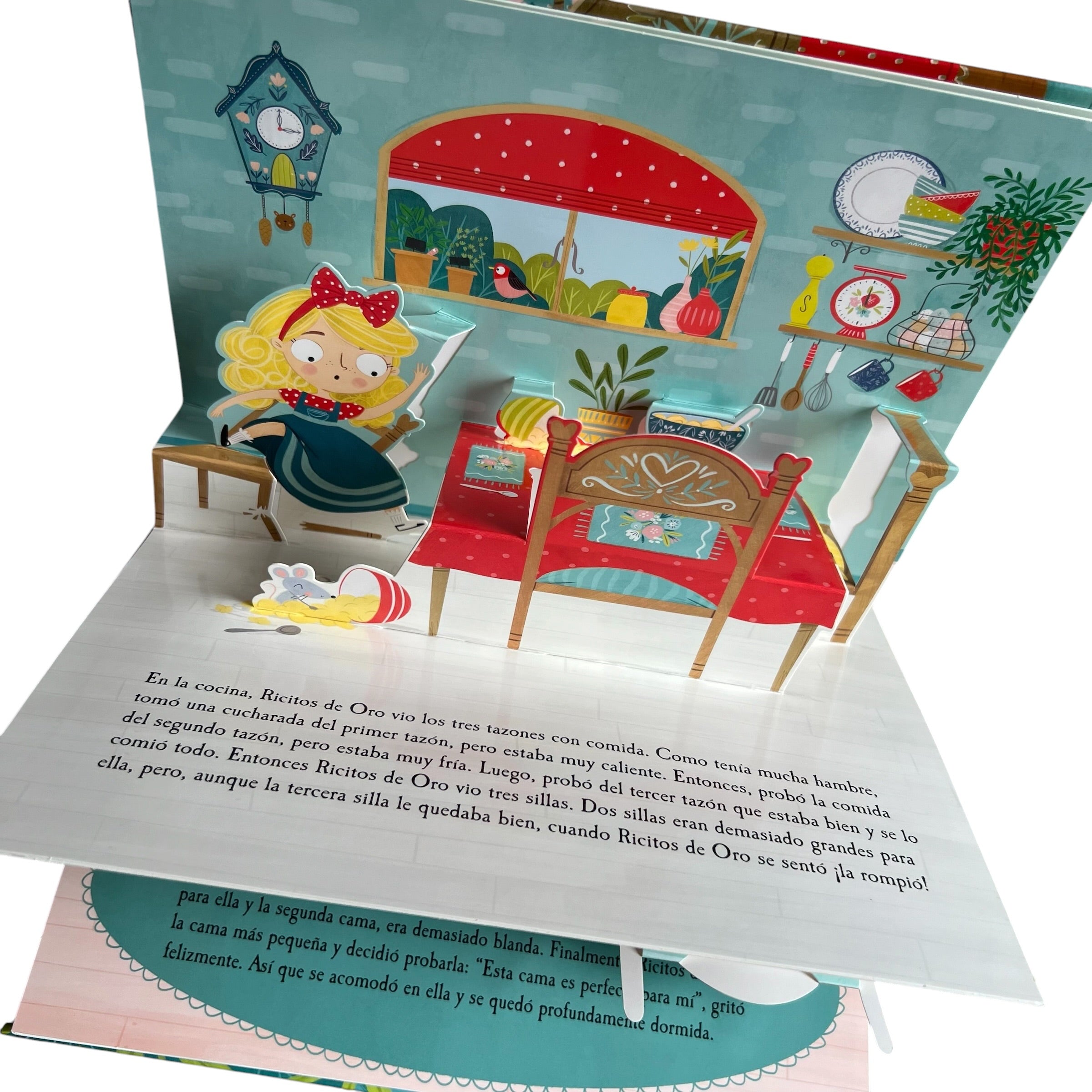 Libro pop up Ricitos de oro y los tres ositos