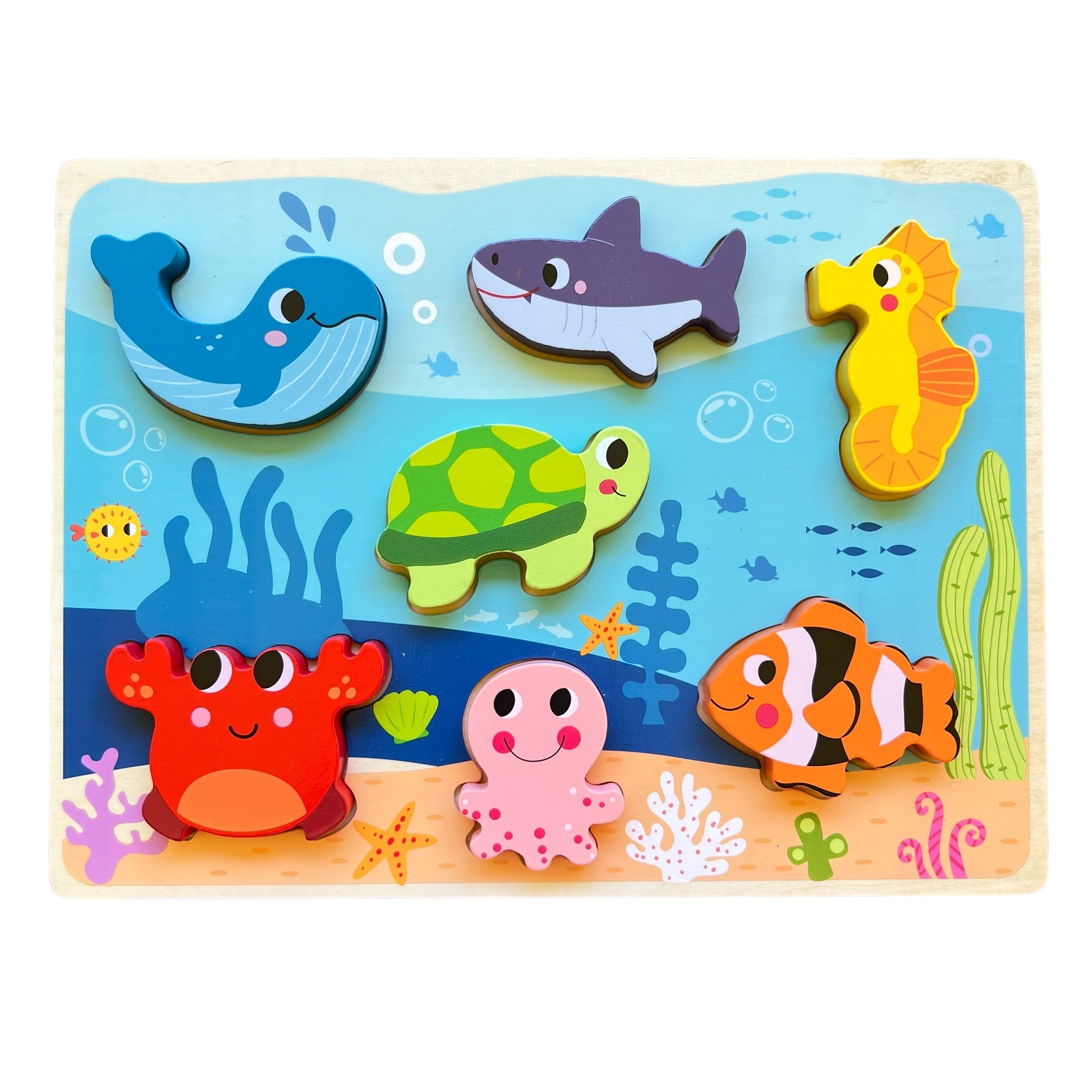 ROMPECABEZAS CHUNKY ANIMALES DEL MAR - TOOKY TOY