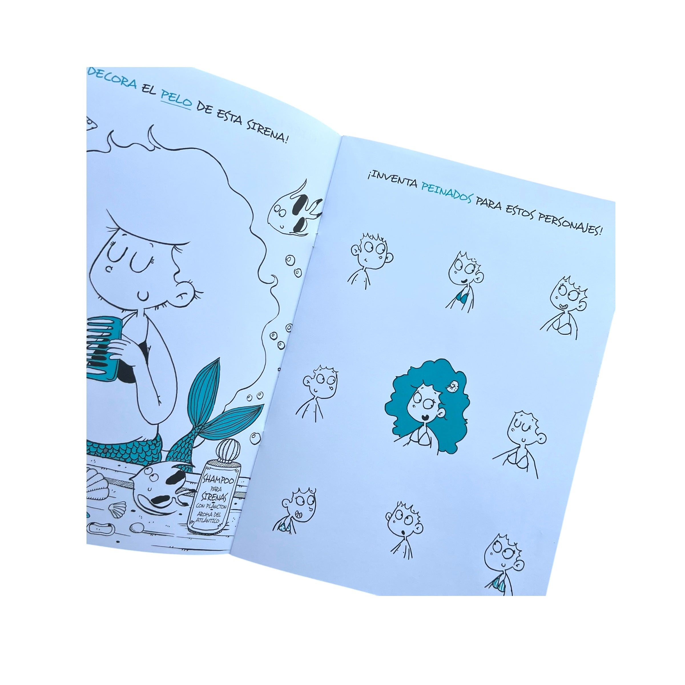 Libro gigante para dibujar - Vida de Sirenas