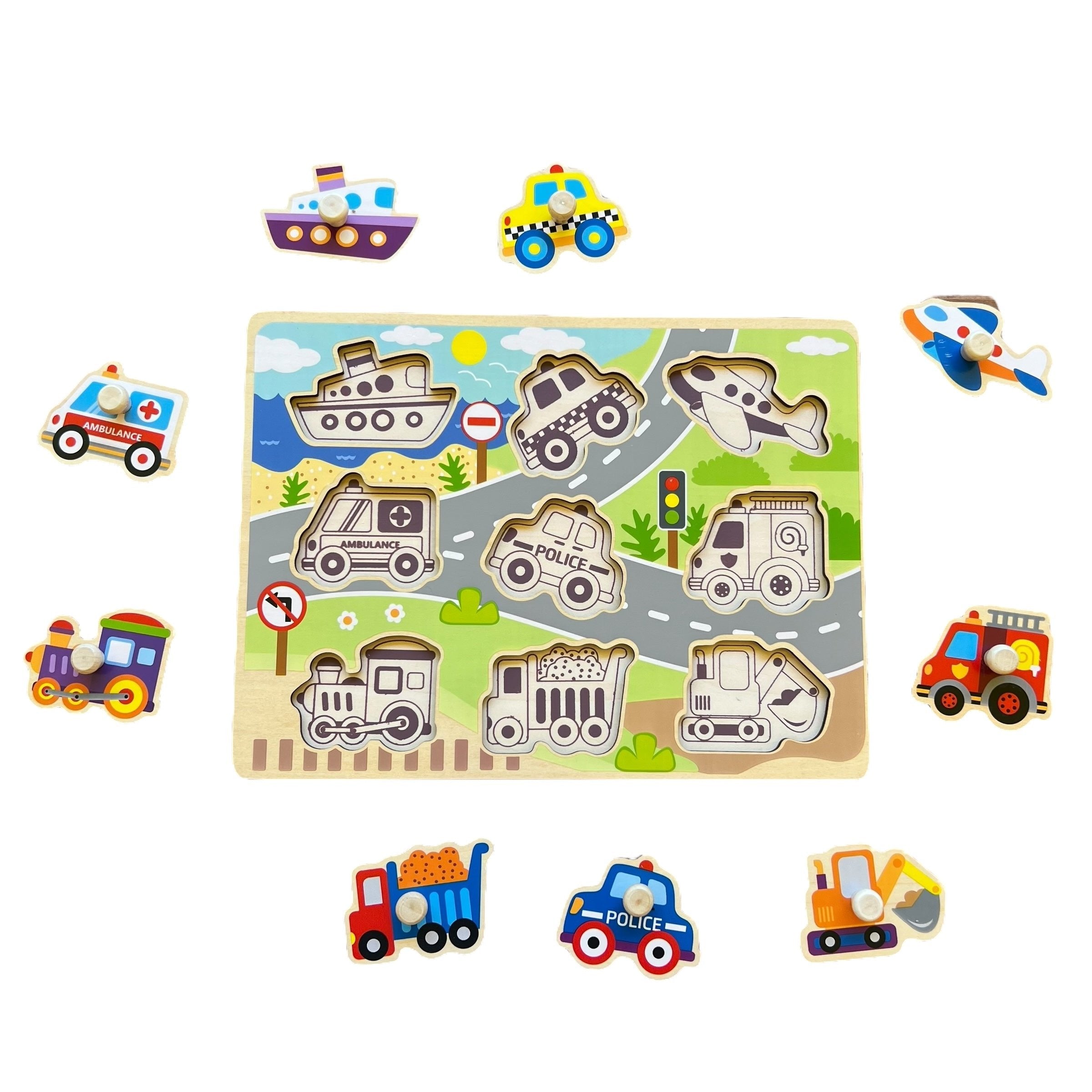 ROMPECABEZAS DE PIJAS VEHICULOS - TOOKY TOY